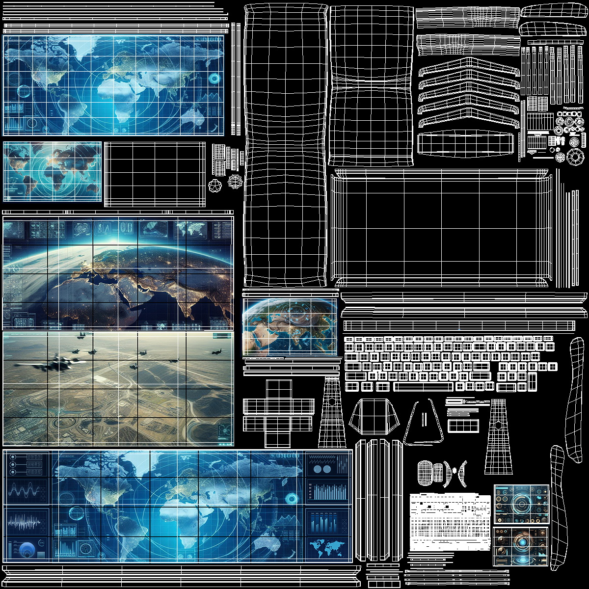 3D Military Command Center model