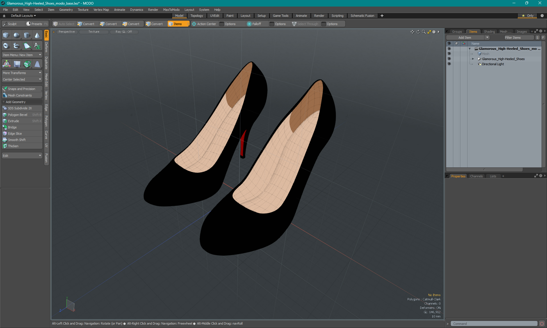 Glamorous High-Heeled Shoes 3D