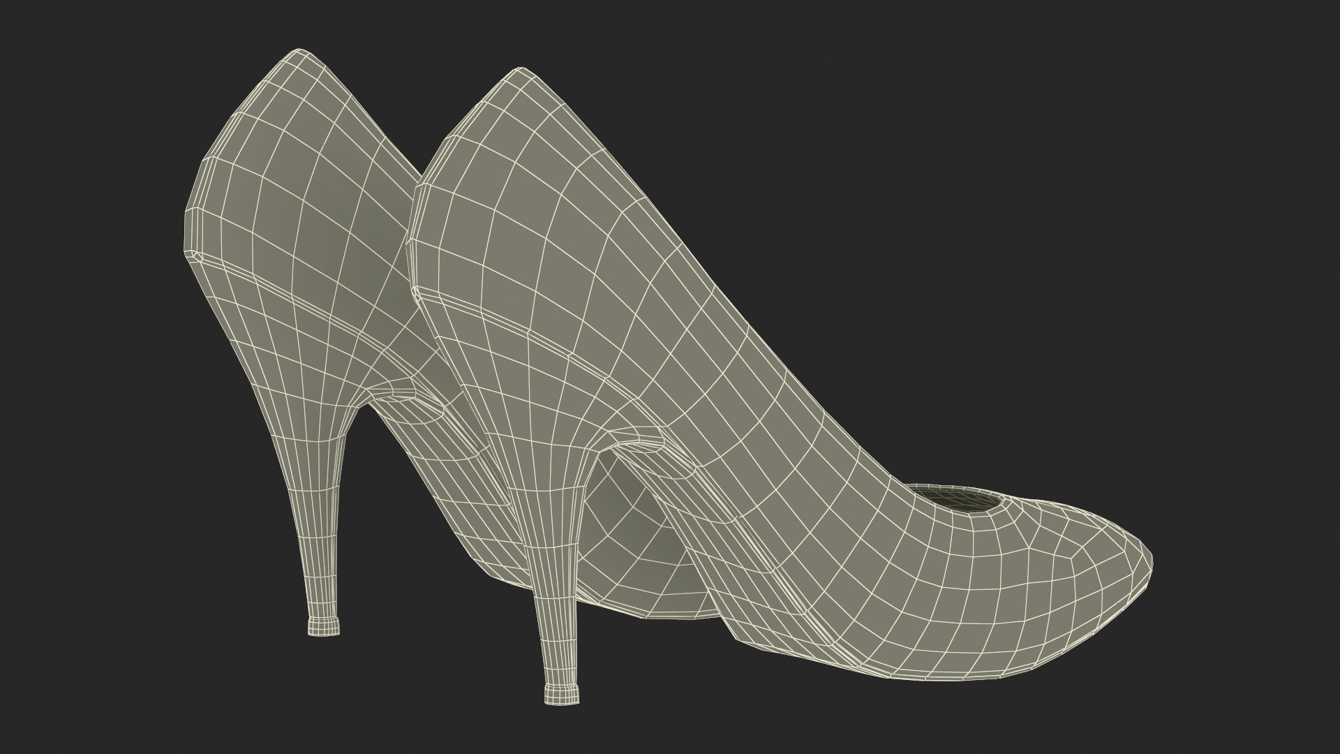 Glamorous High-Heeled Shoes 3D