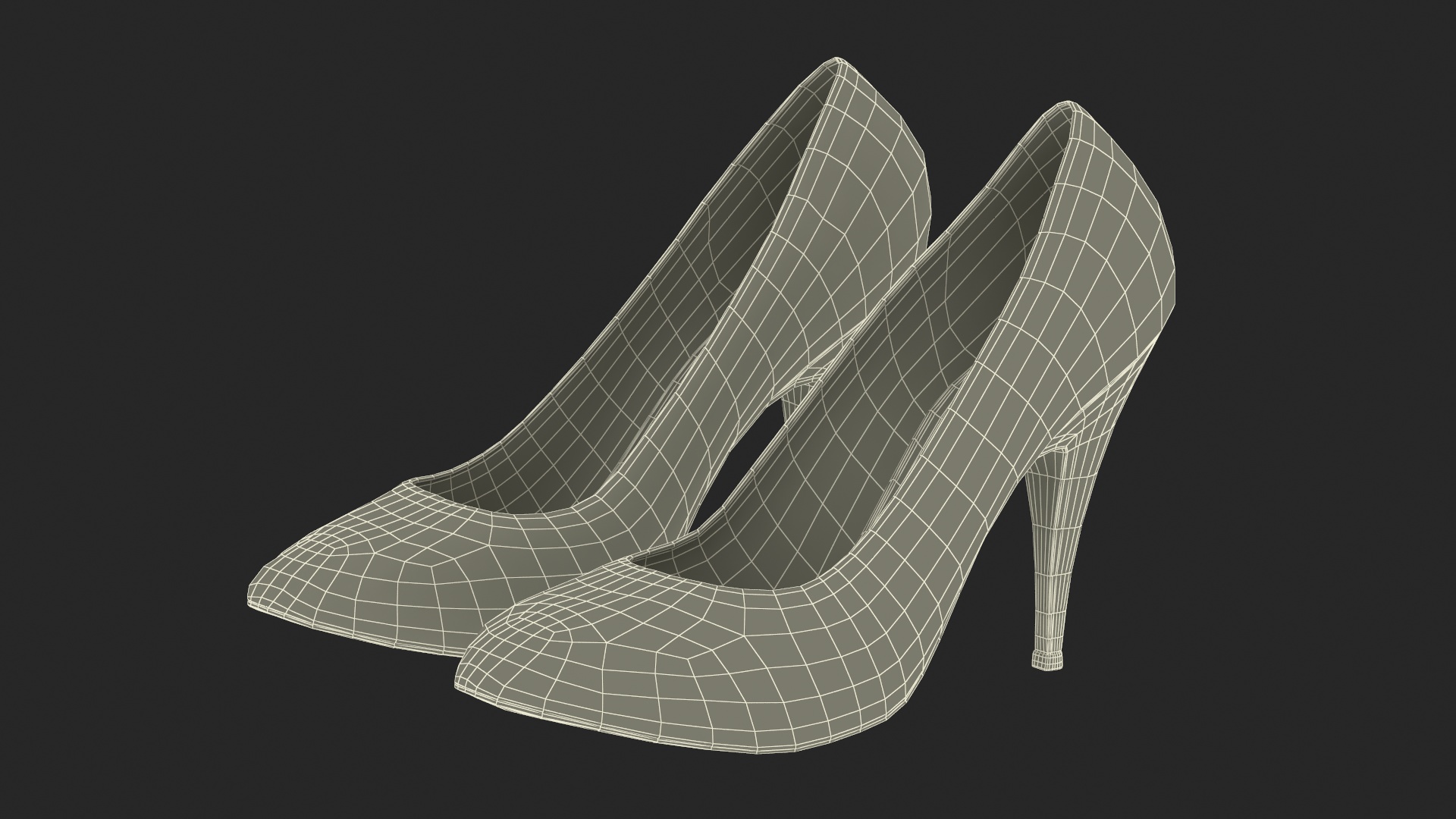 Glamorous High-Heeled Shoes 3D