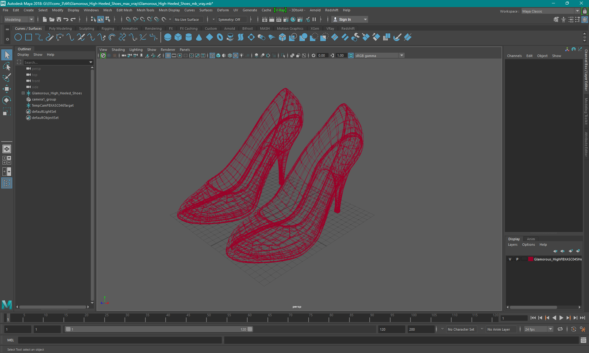 Glamorous High-Heeled Shoes 3D