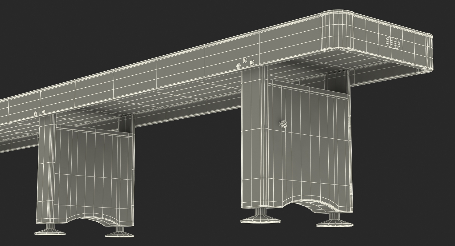 3D Shuffleboard Table model