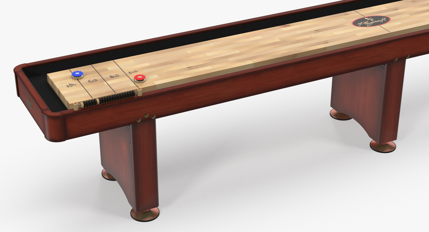 3D Shuffleboard Table model