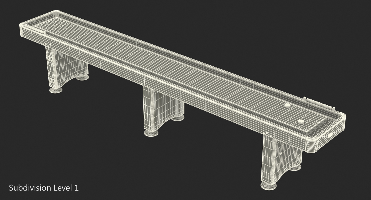 3D Shuffleboard Table model