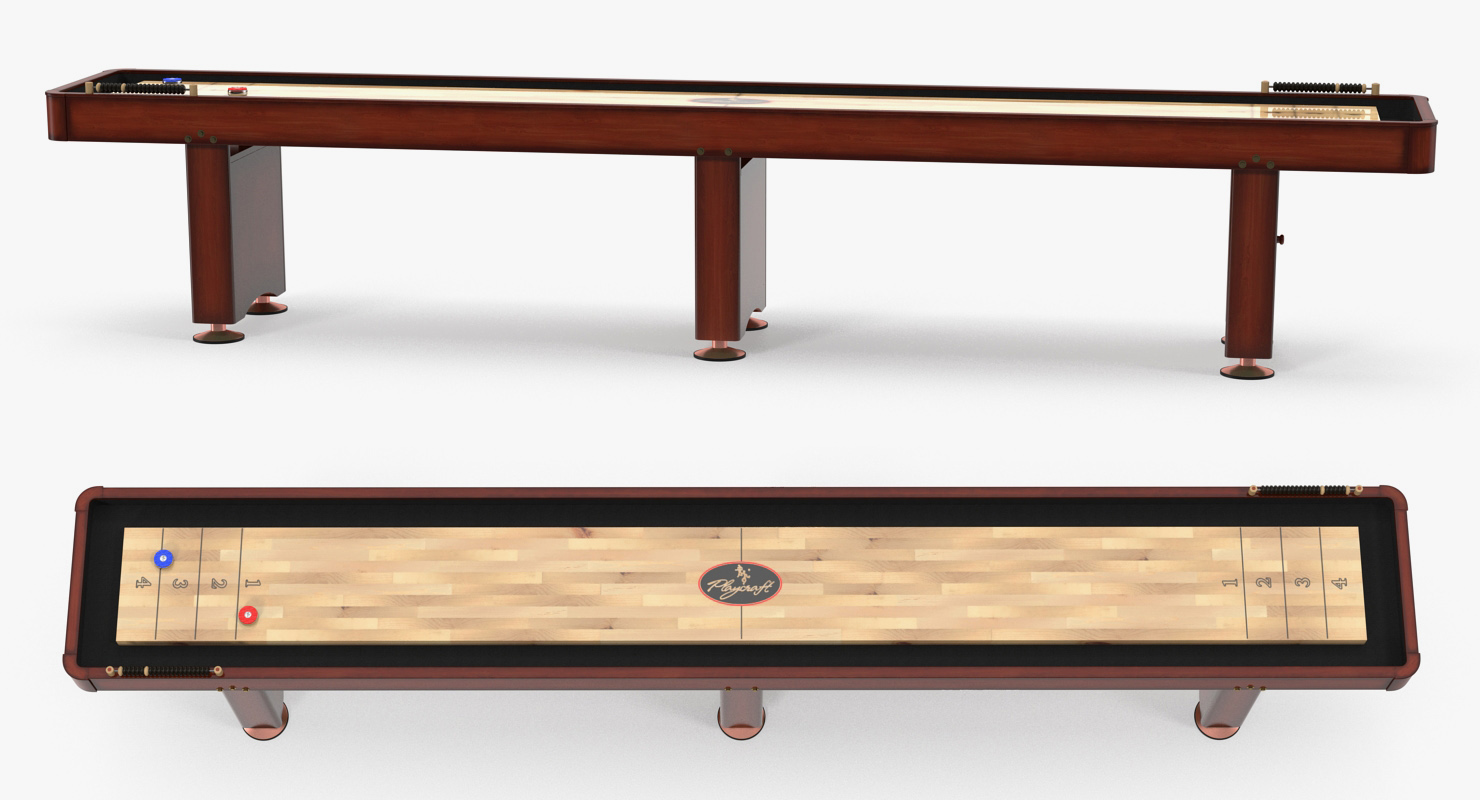 3D Shuffleboard Table model