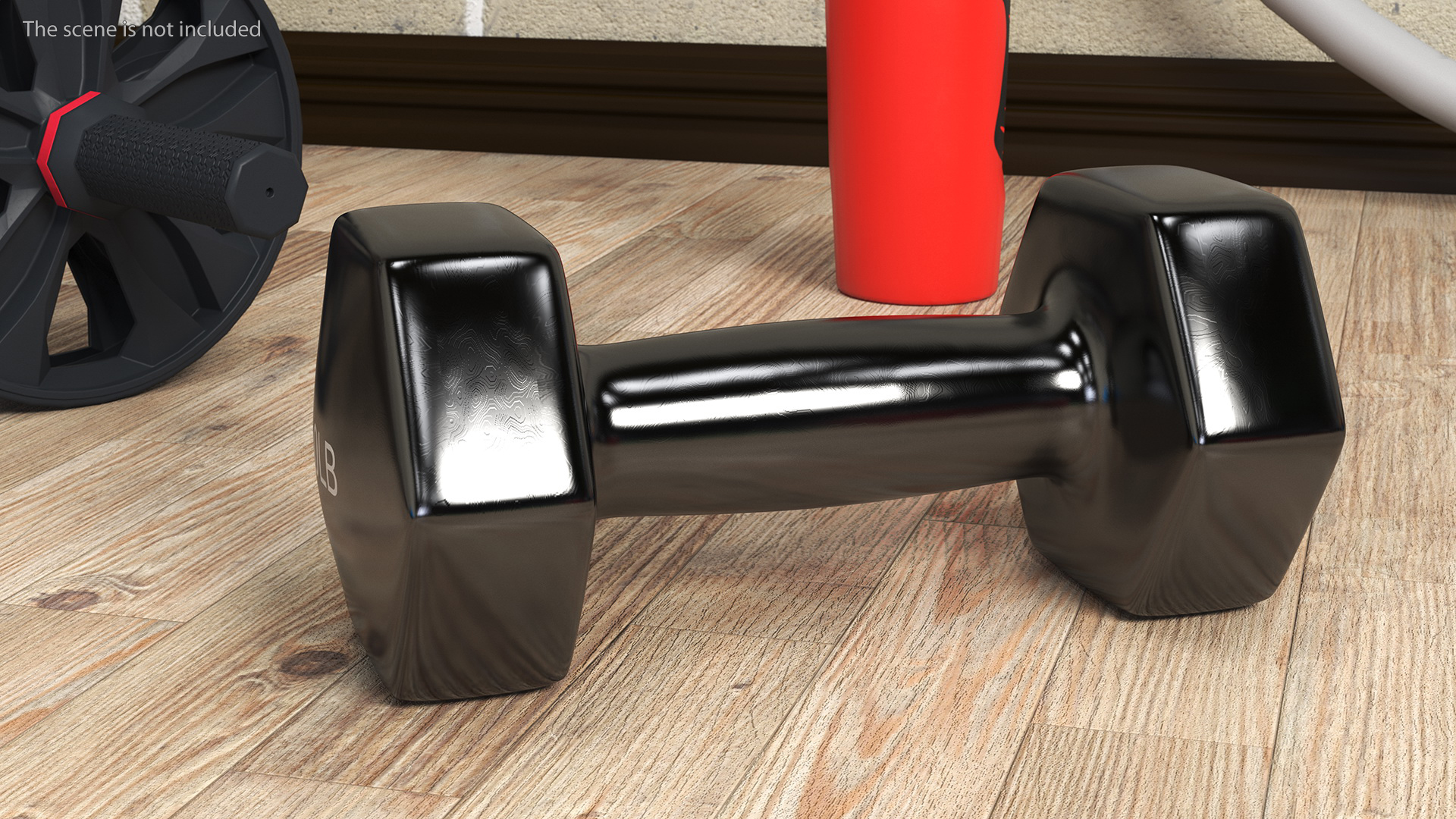 3D Hand Weight Dumbbell Vinyl Coated model