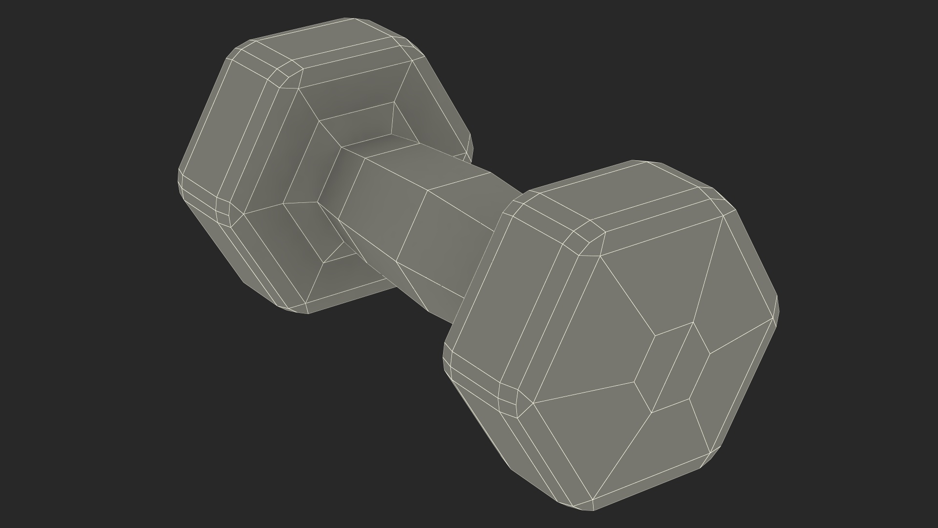 3D Hand Weight Dumbbell Vinyl Coated model