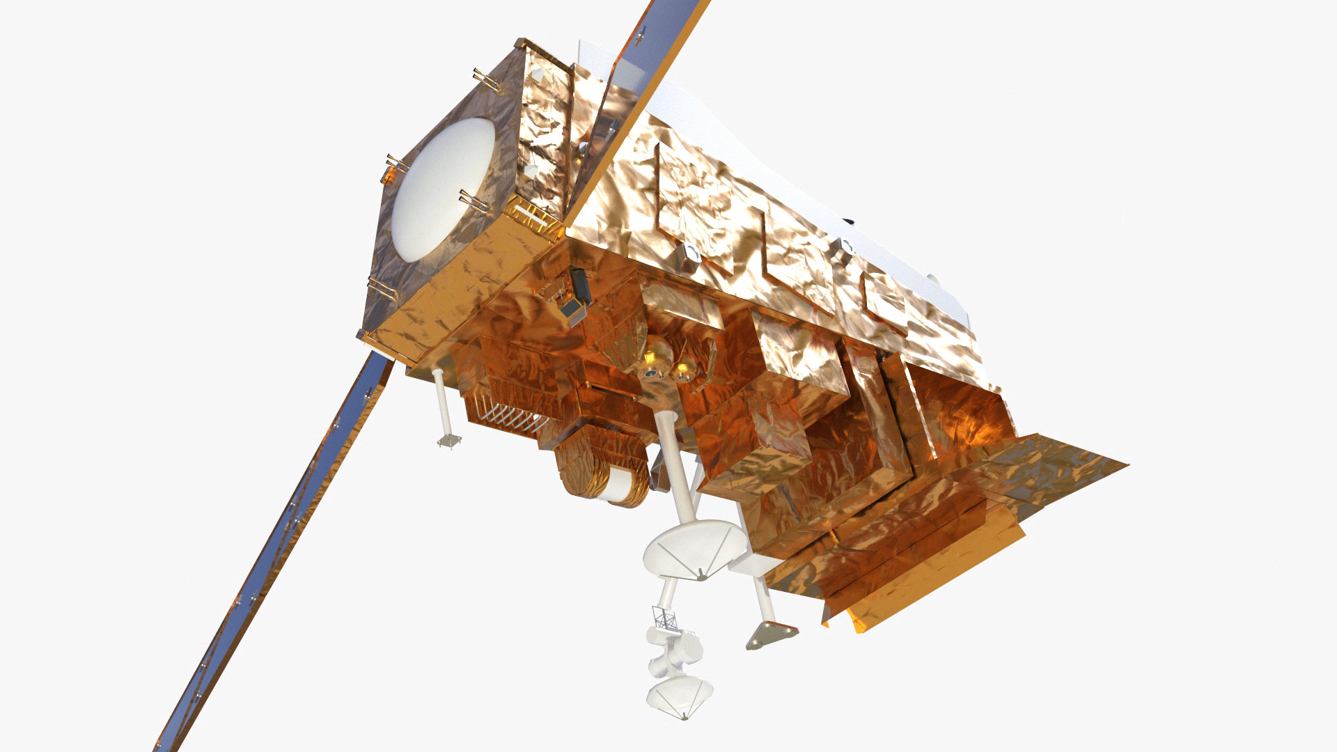 3D Space Satellite with Solar Panels model