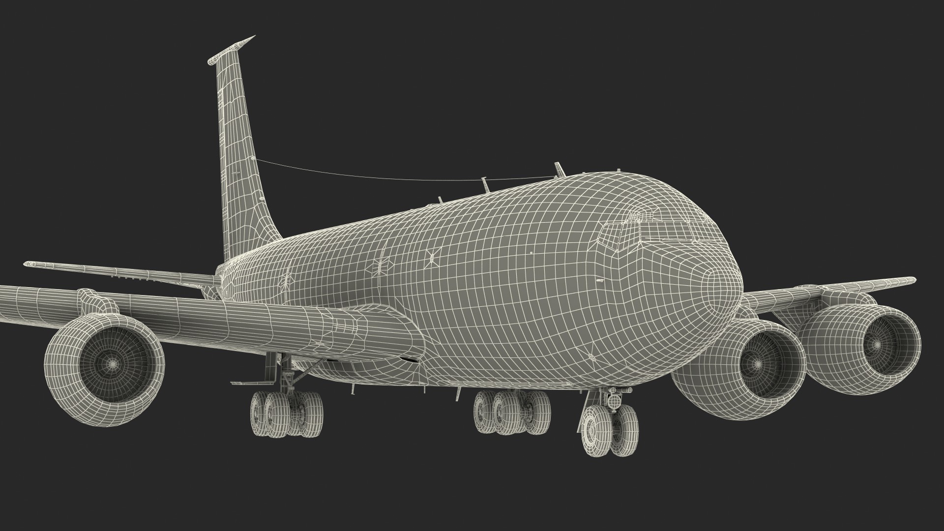 3D Boeing KC 135 Stratotanker Rigged model