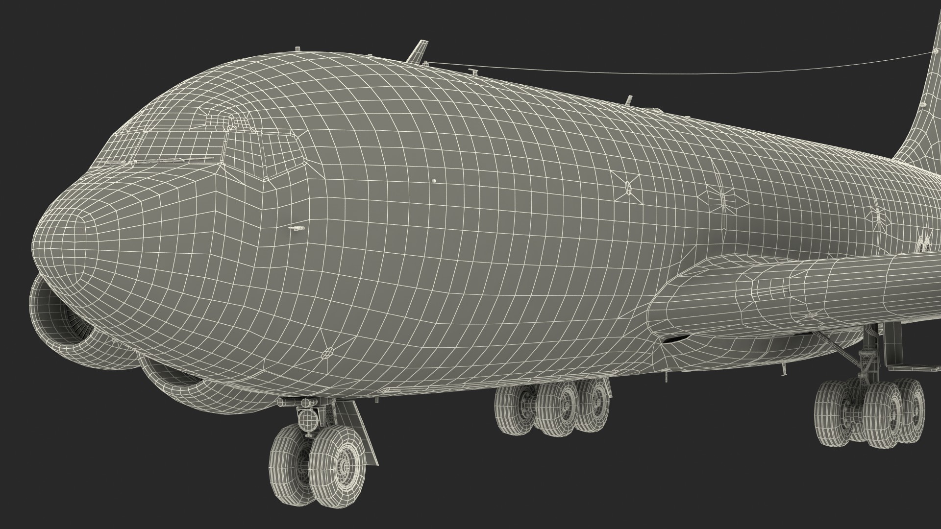 3D Boeing KC 135 Stratotanker Rigged model