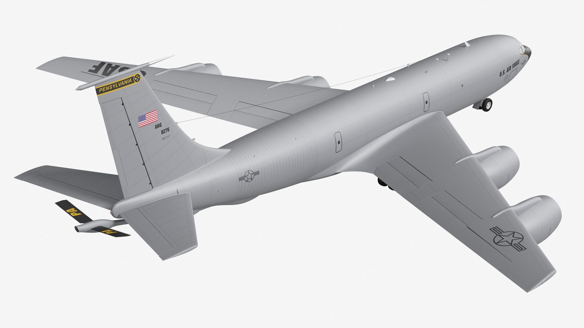 3D Boeing KC 135 Stratotanker Rigged model