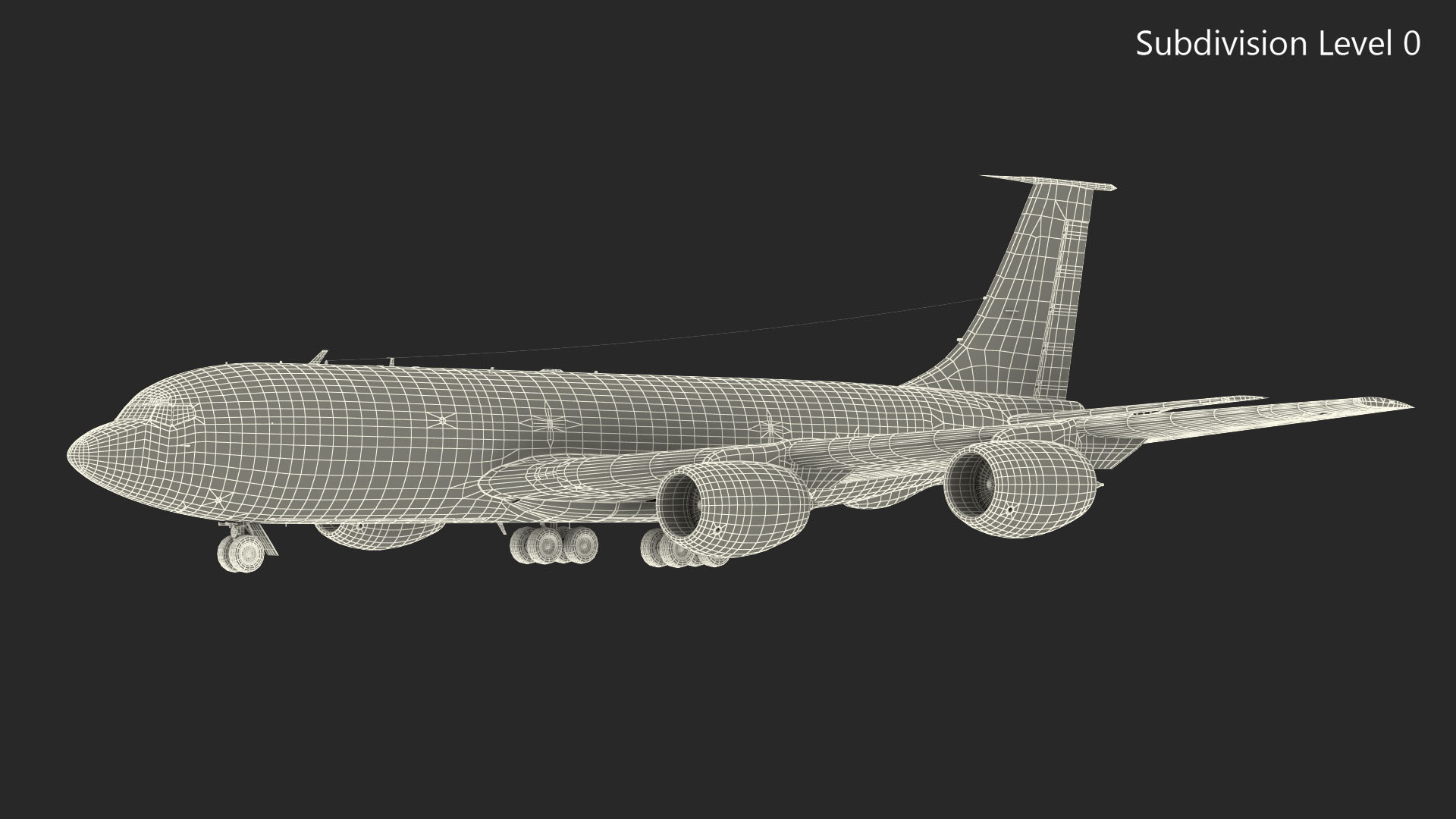 3D Boeing KC 135 Stratotanker Rigged model