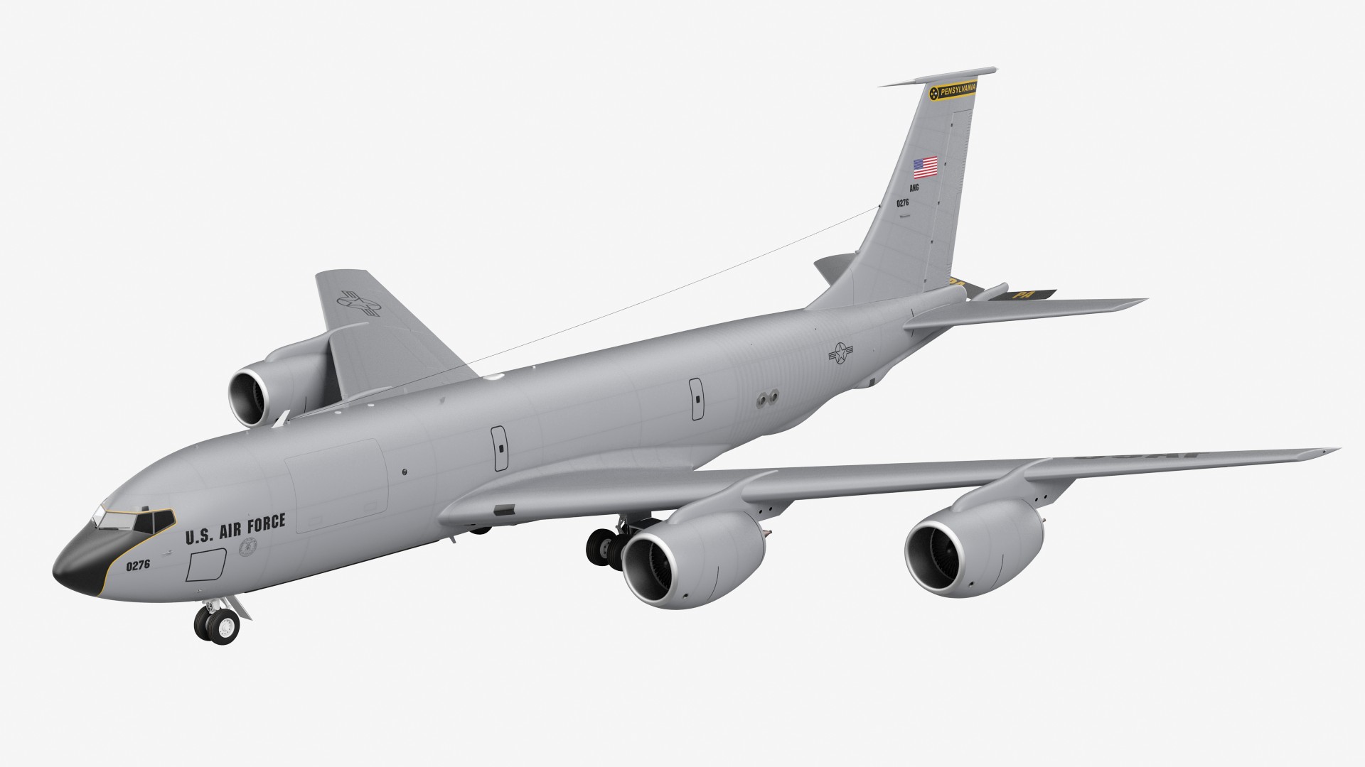 3D Boeing KC 135 Stratotanker Rigged model