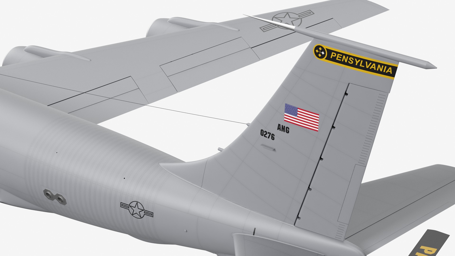 3D Boeing KC 135 Stratotanker Rigged model