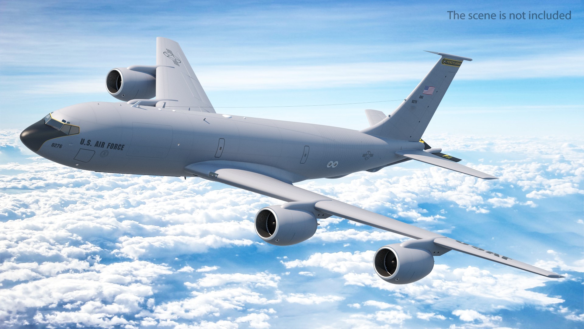 3D Boeing KC 135 Stratotanker Rigged model