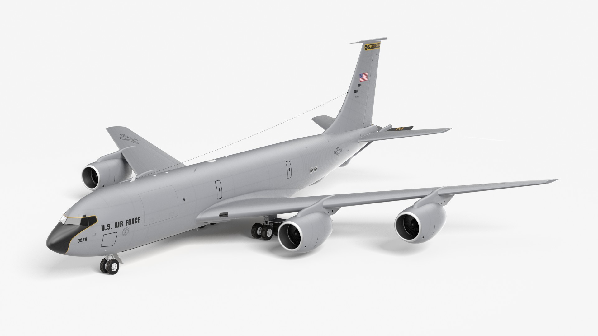 3D Boeing KC 135 Stratotanker Rigged model