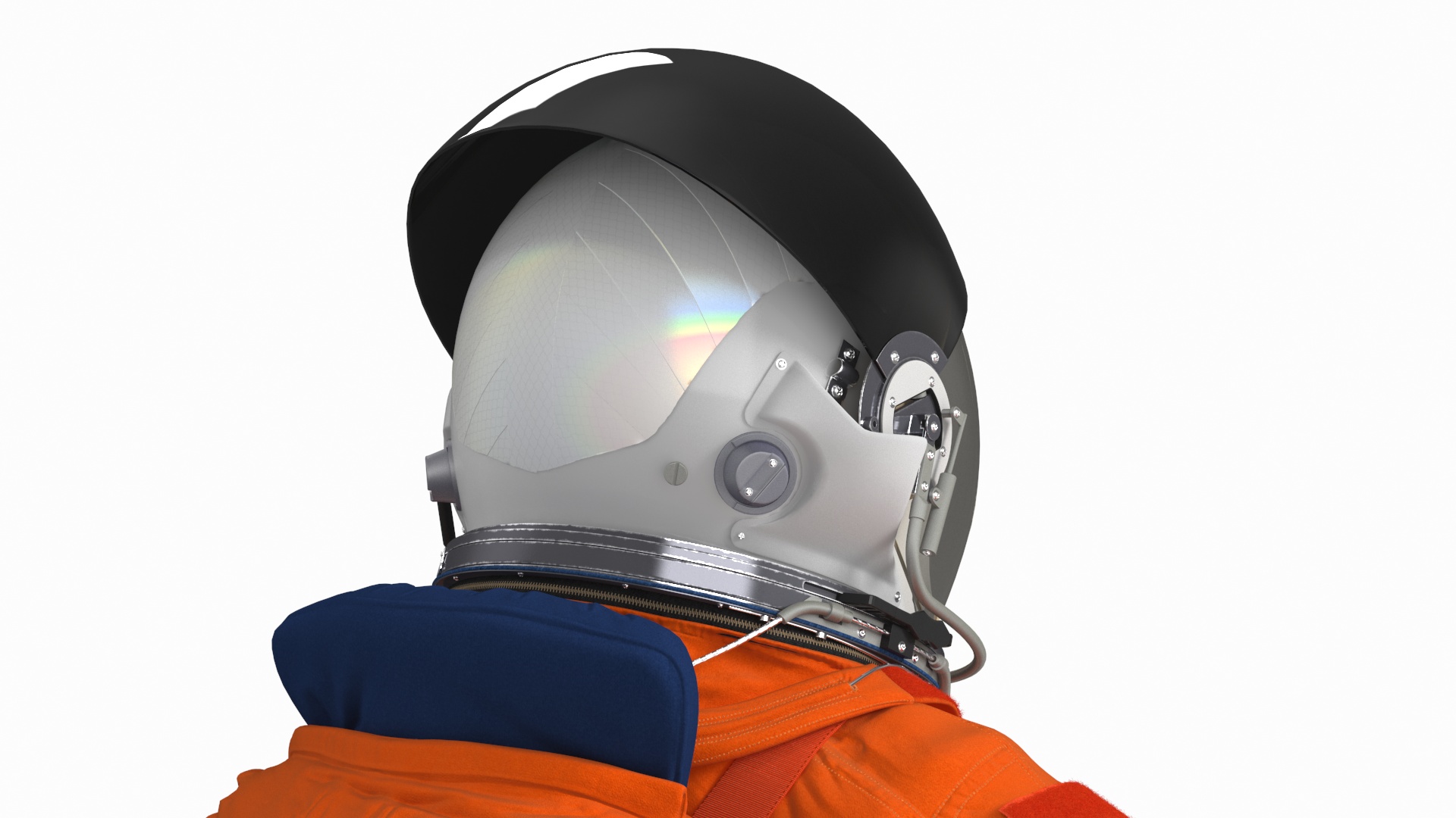 3D Detailed Astronaut Wearing Advanced Crew Escape Suit Fur