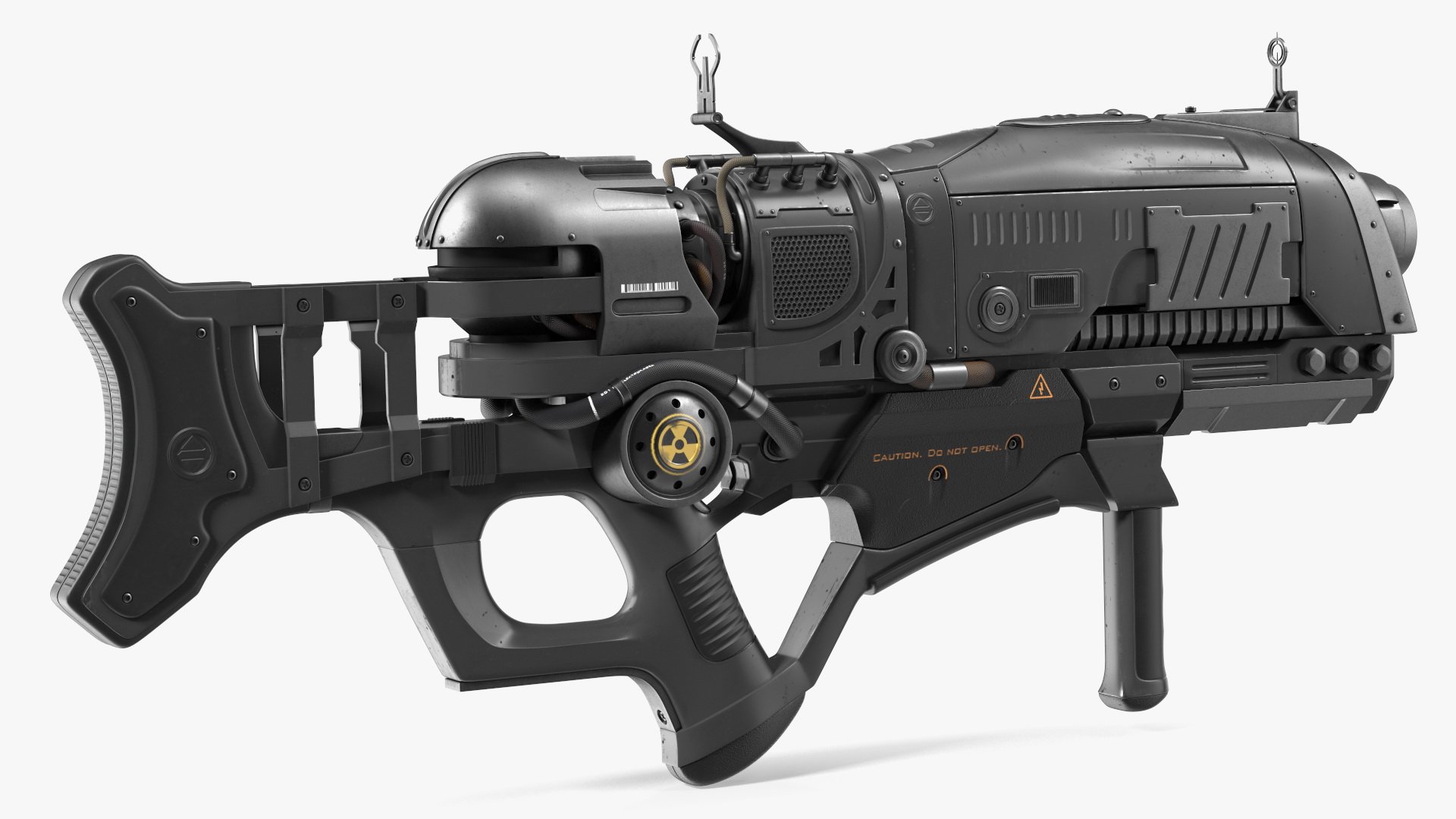 Sci Fi Military Rifle Black 3D