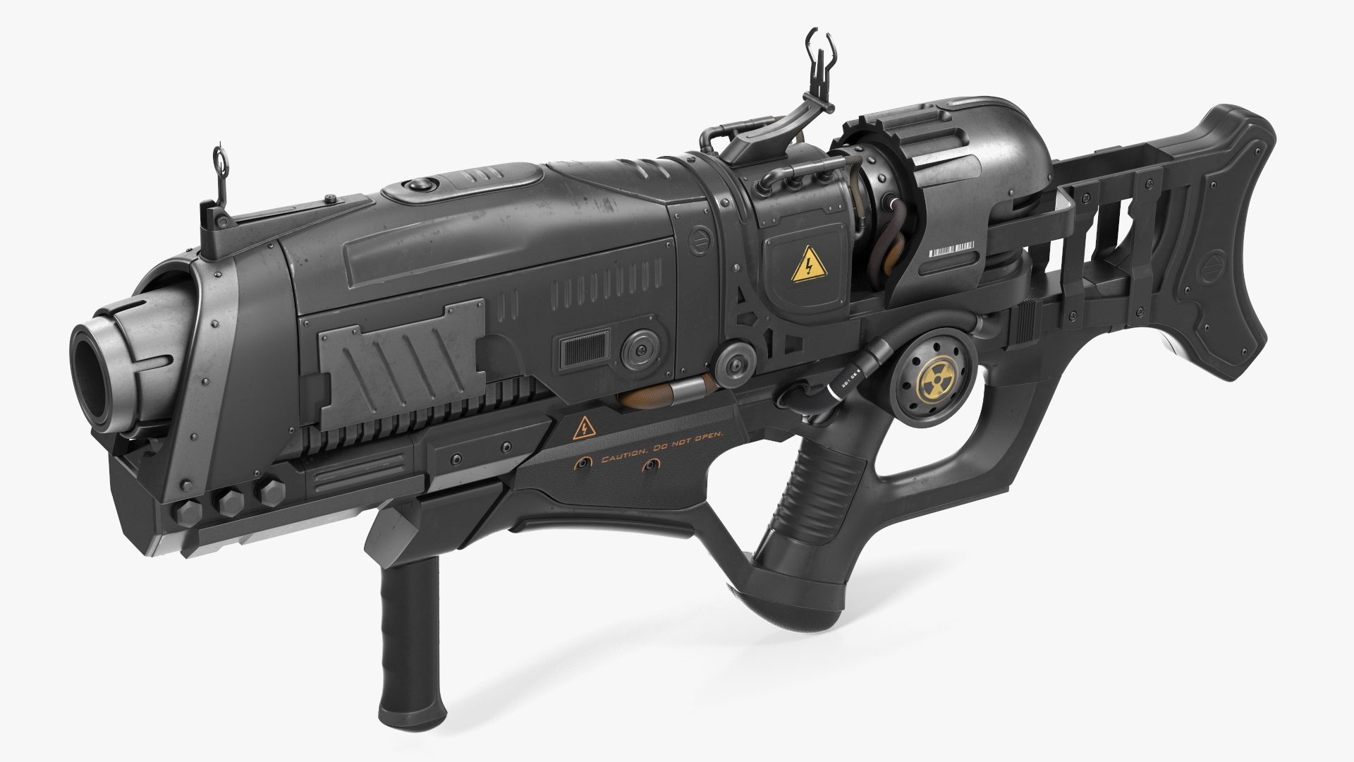 Sci Fi Military Rifle Black 3D