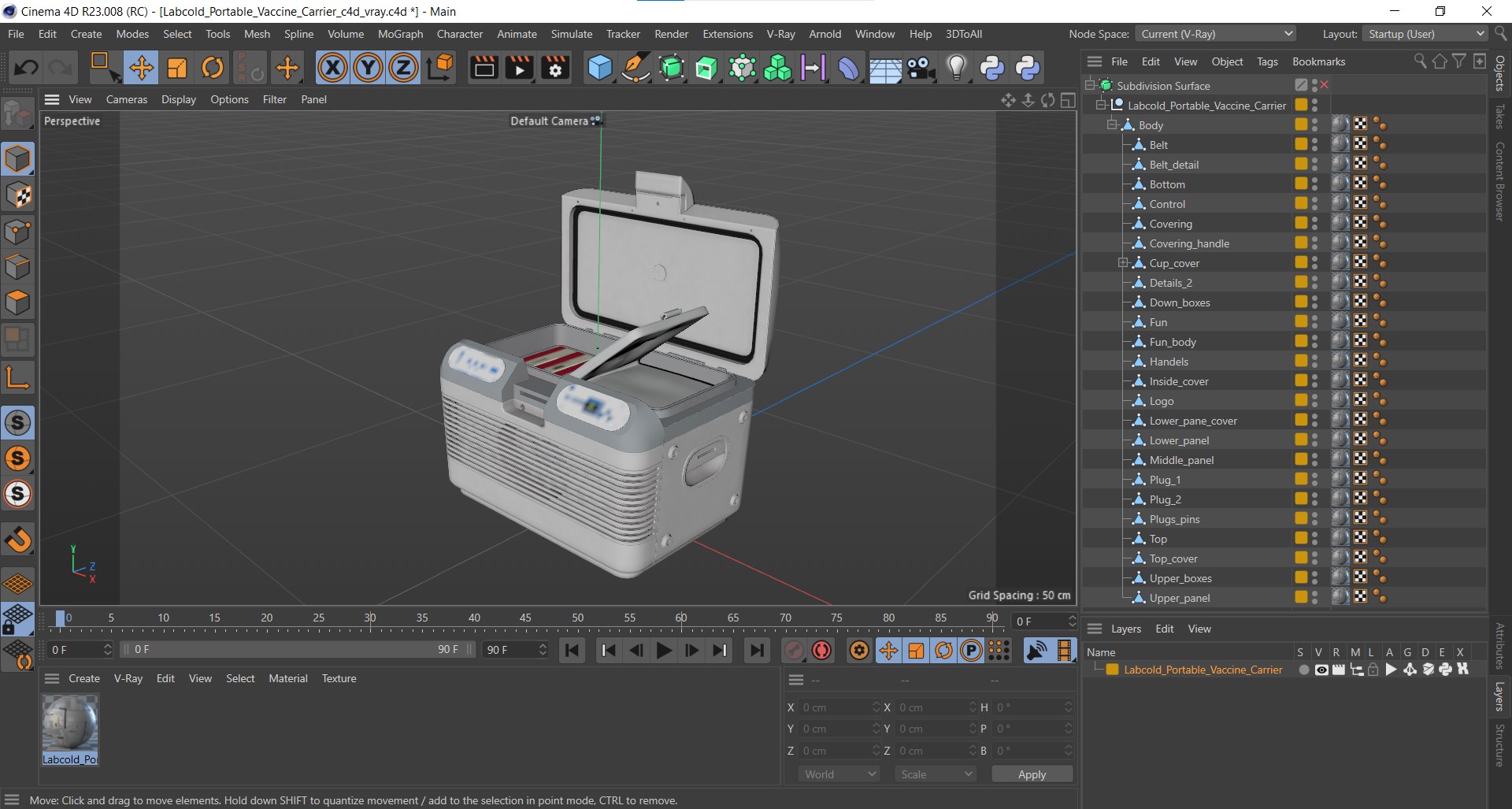 Labcold Portable Vaccine Carrier 3D