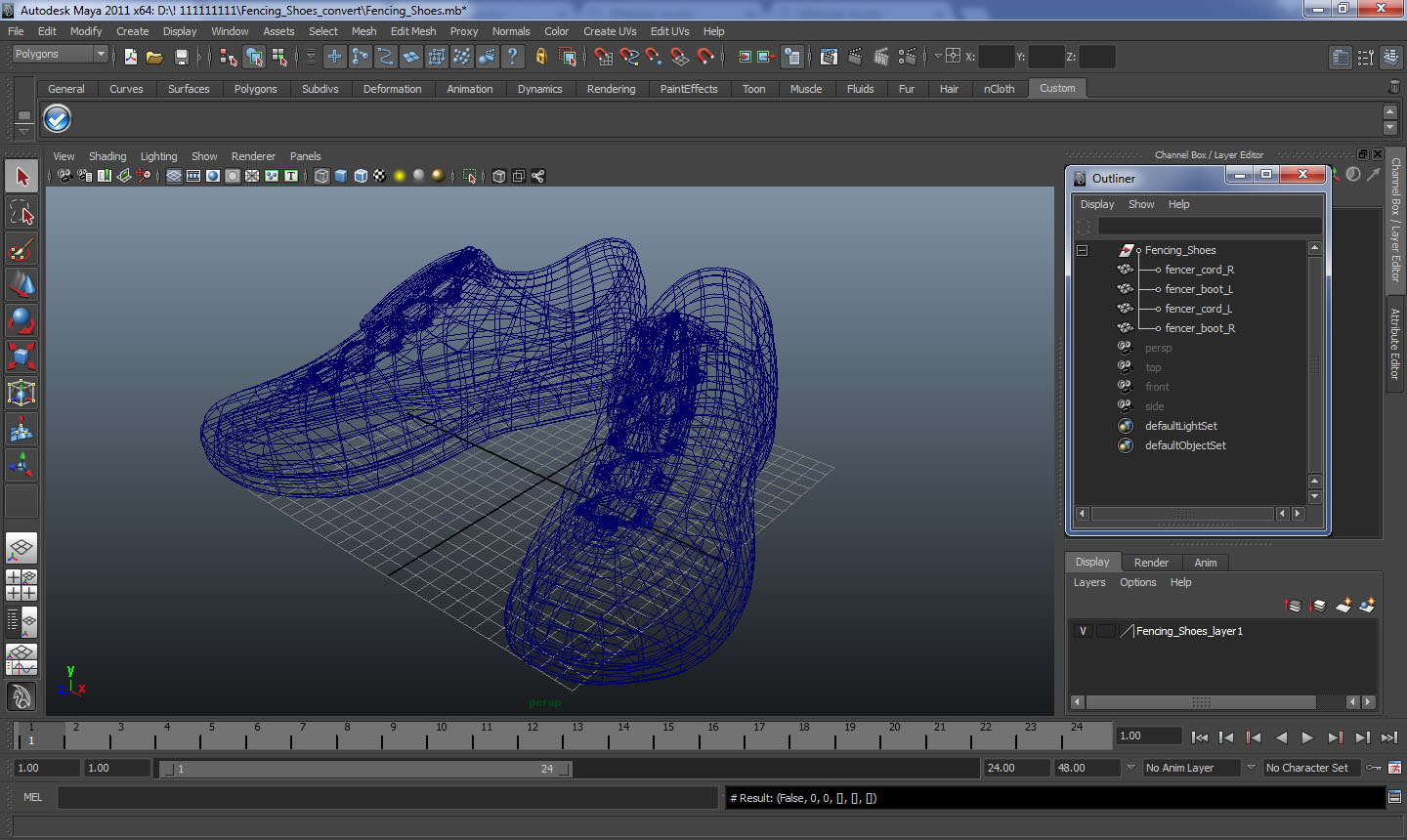 3D Fencing Shoes model