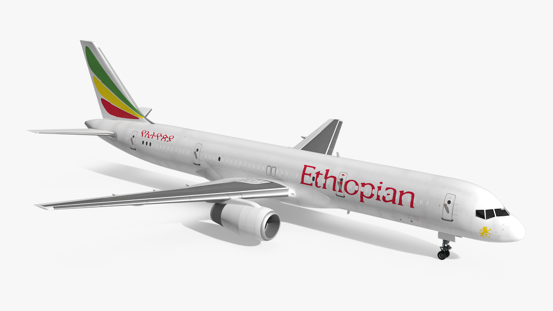 3D model Ethiopian Airlines Boeing 757 Aircraft Rigged