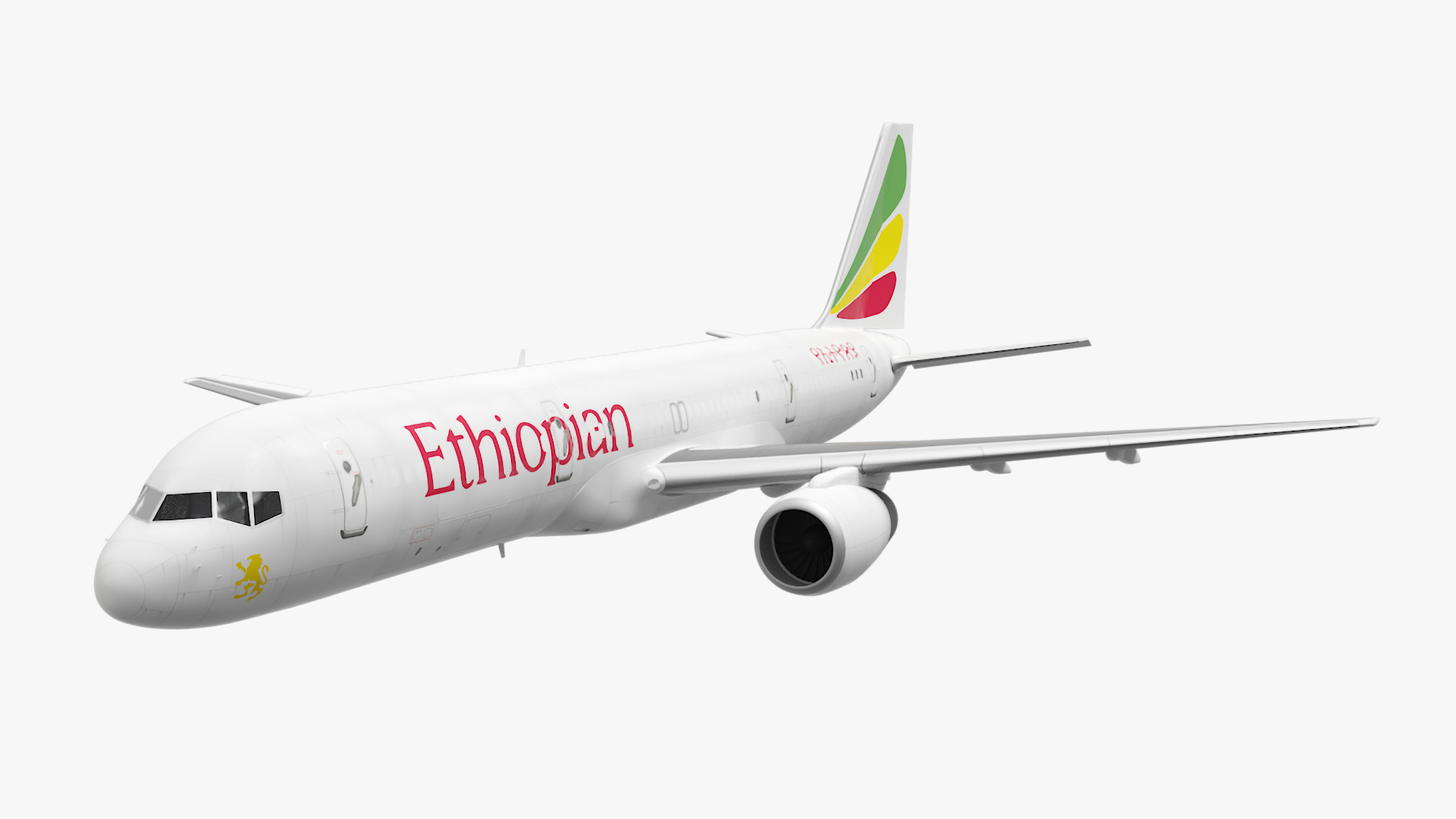 3D model Ethiopian Airlines Boeing 757 Aircraft Rigged