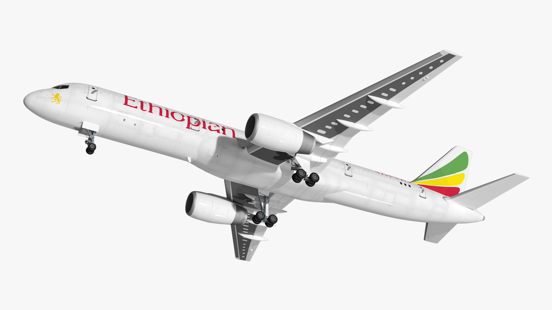 3D model Ethiopian Airlines Boeing 757 Aircraft Rigged