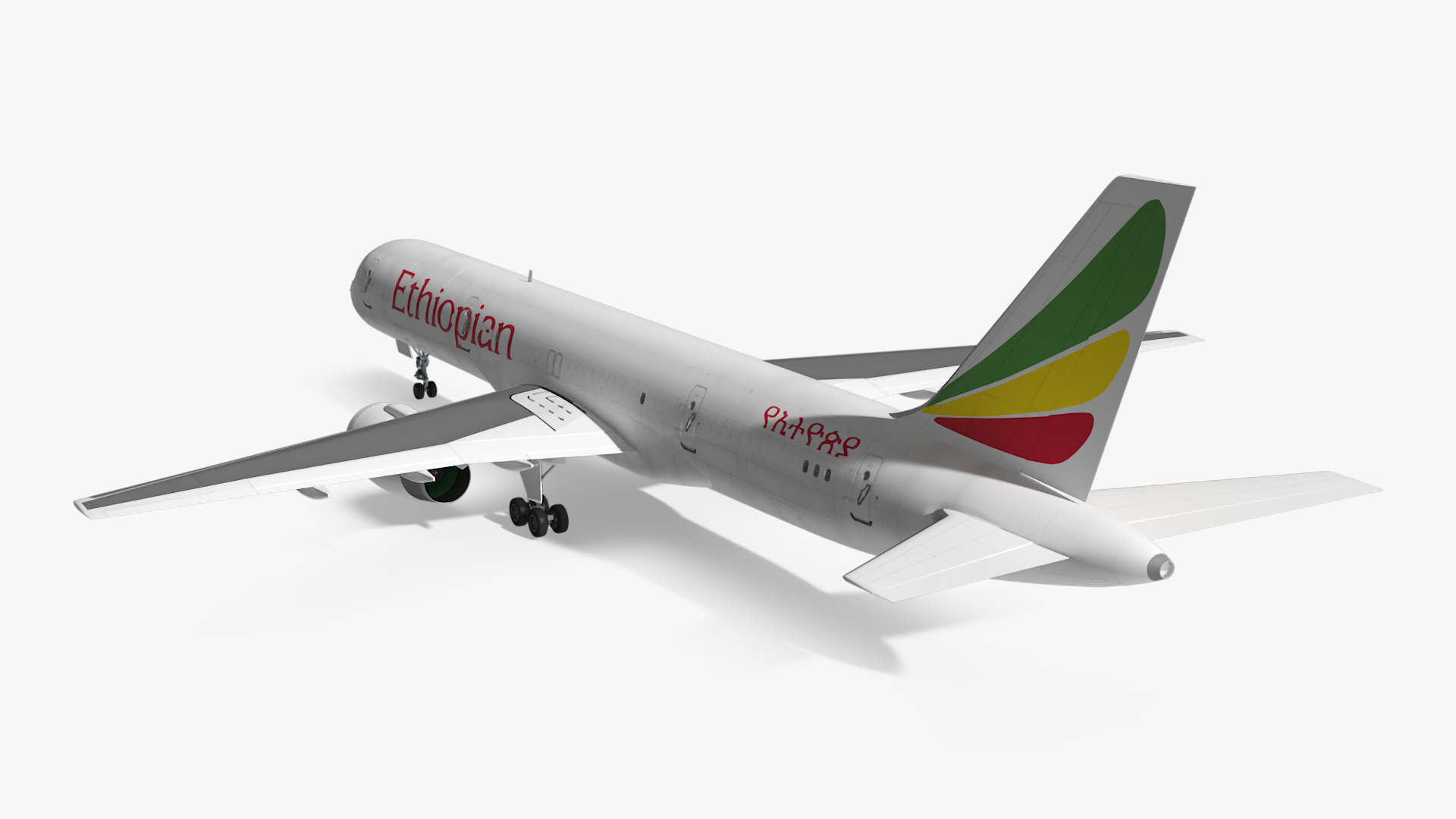 3D model Ethiopian Airlines Boeing 757 Aircraft Rigged