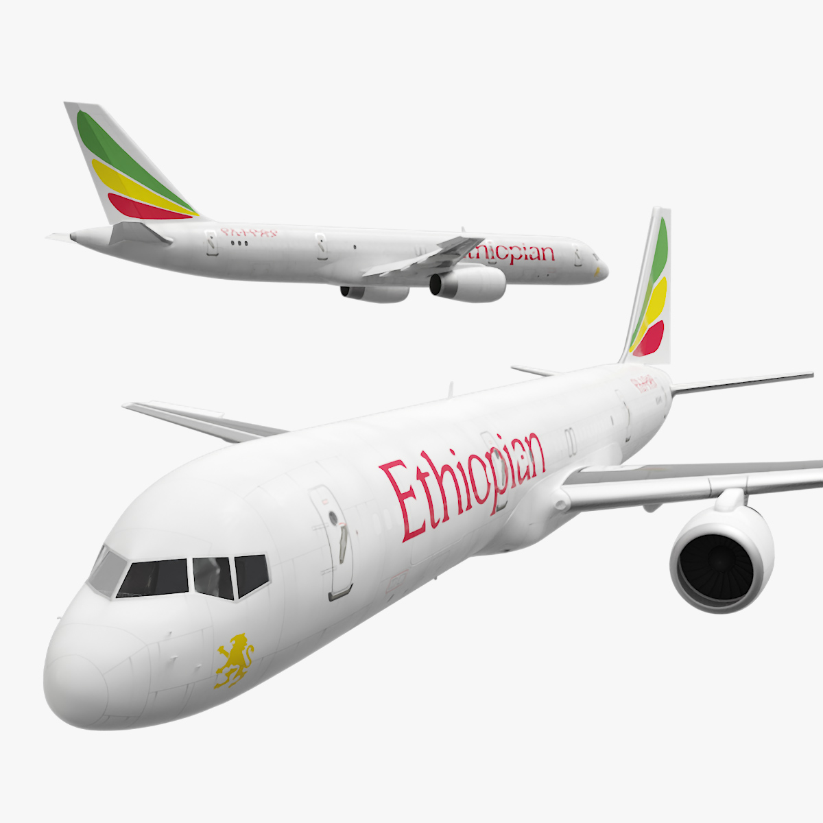 3D model Ethiopian Airlines Boeing 757 Aircraft Rigged