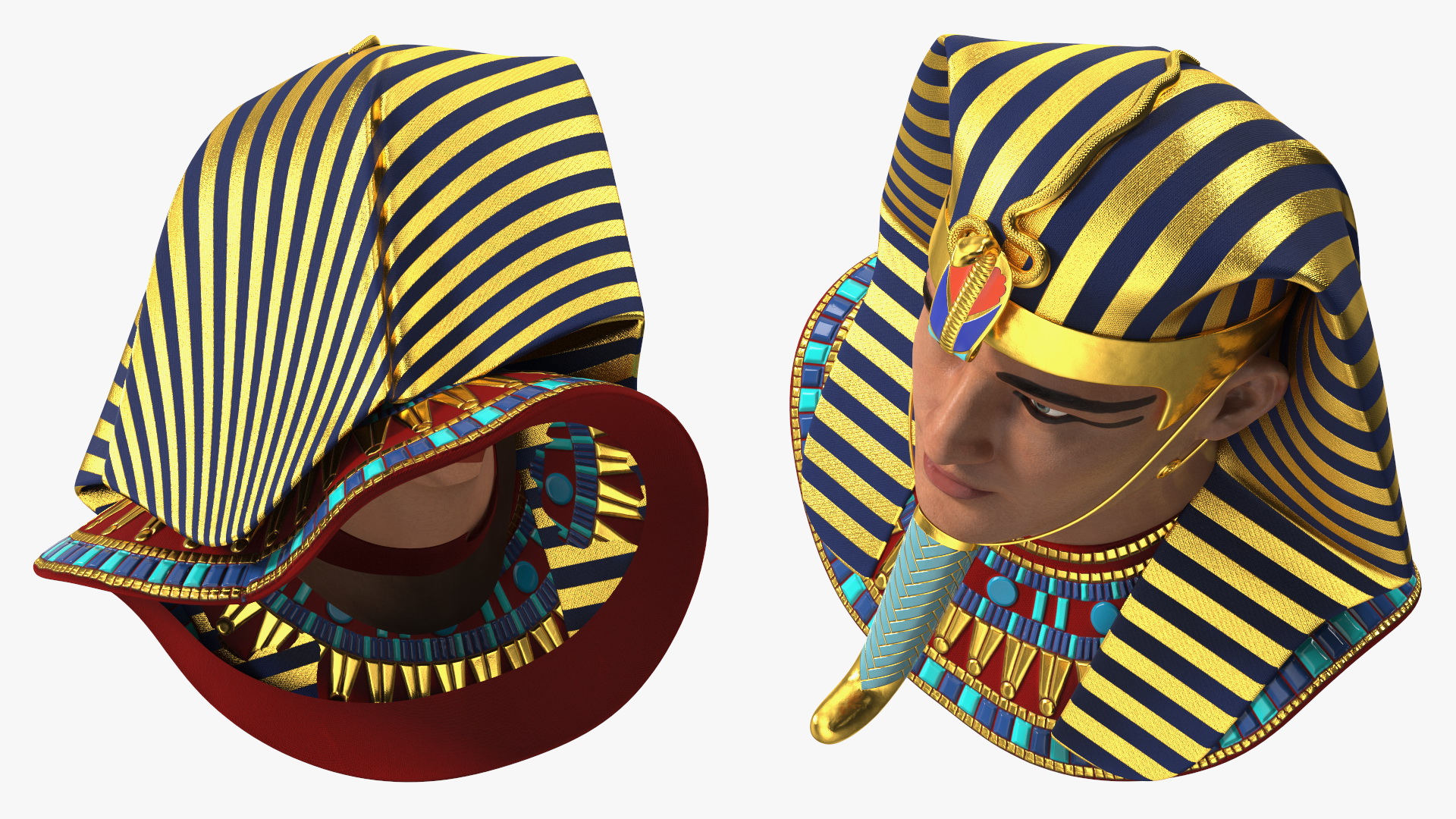 3D Egyptian Pharaoh Head