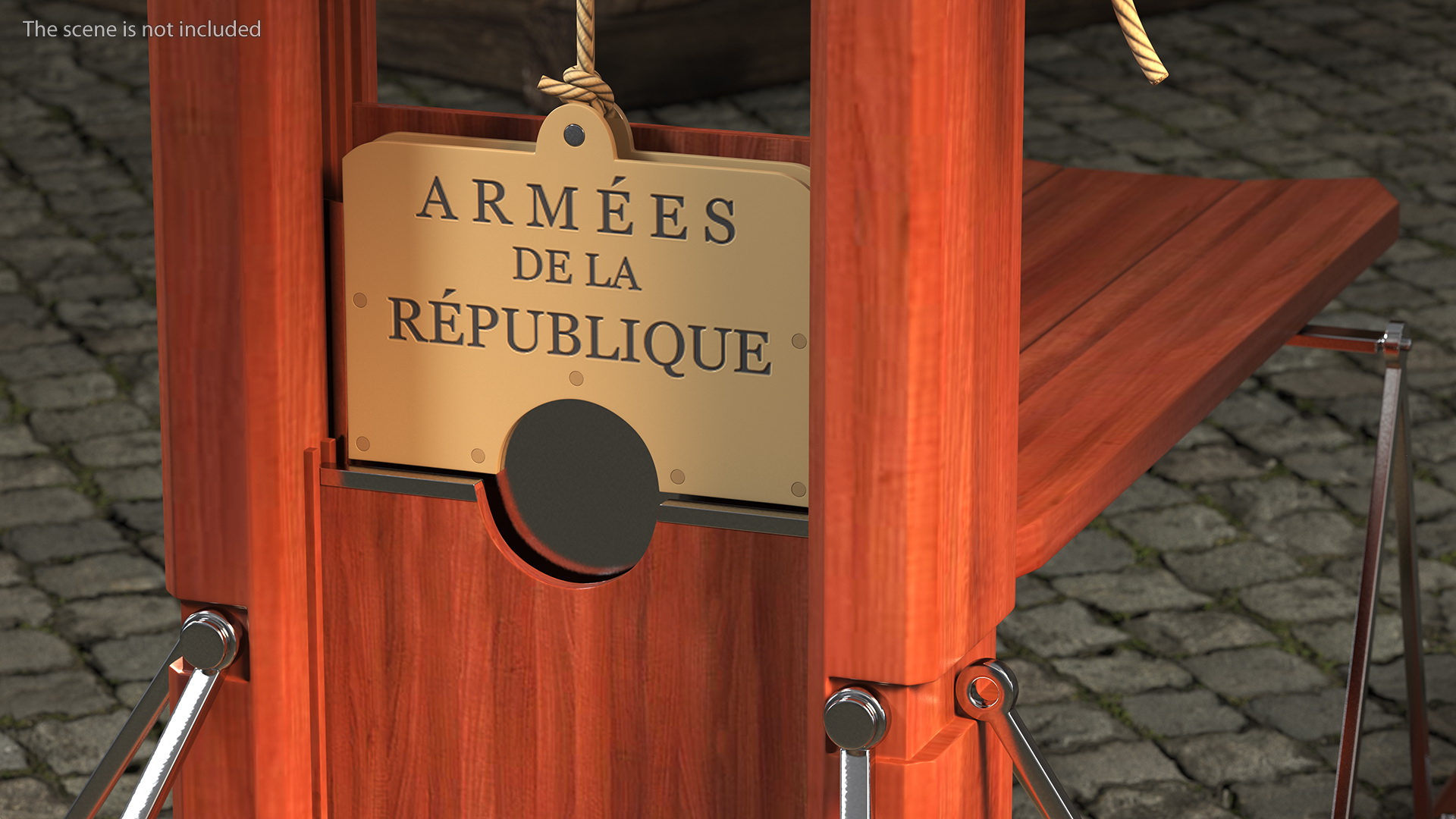 3D Vintage French Revolution Guillotine