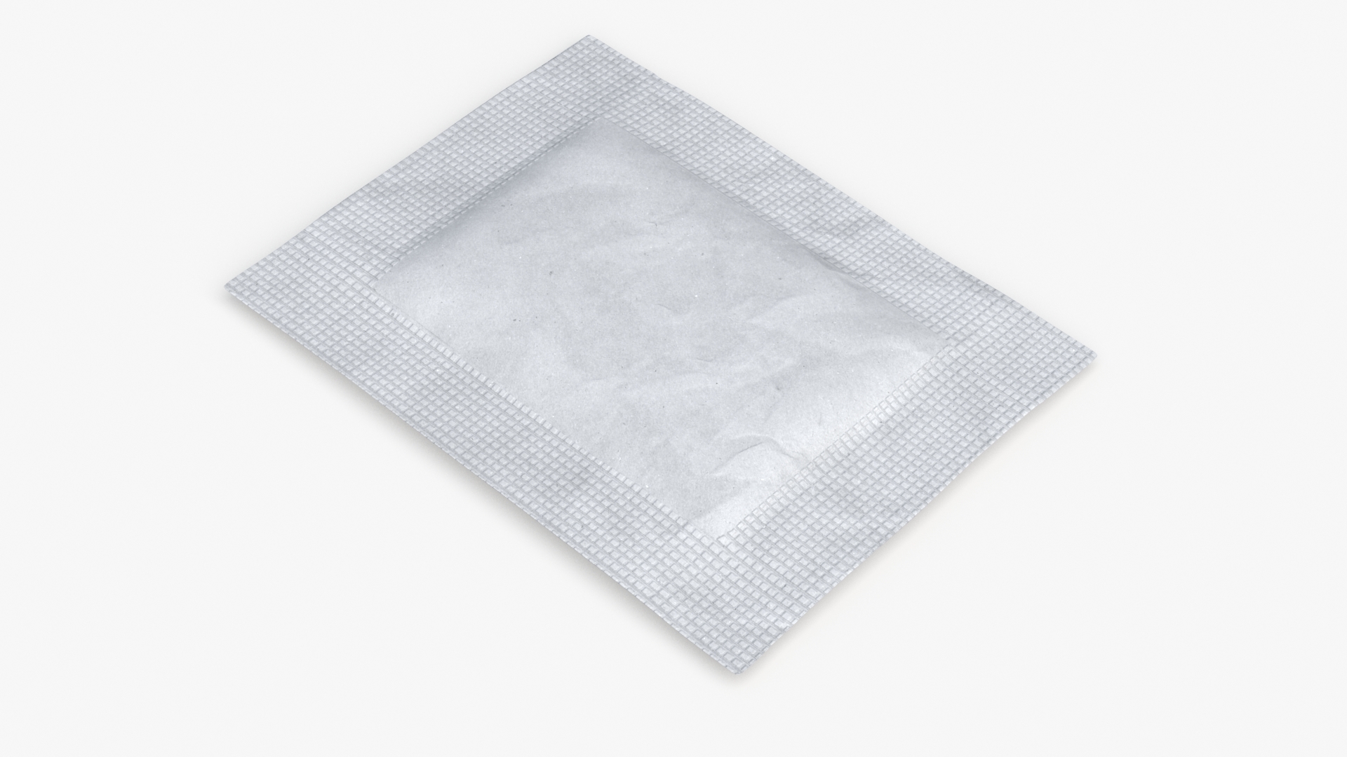 3D White Sugar Sachet model