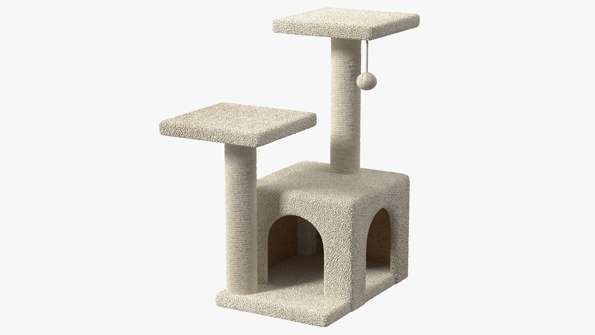 3D Cat Tree 3-Level