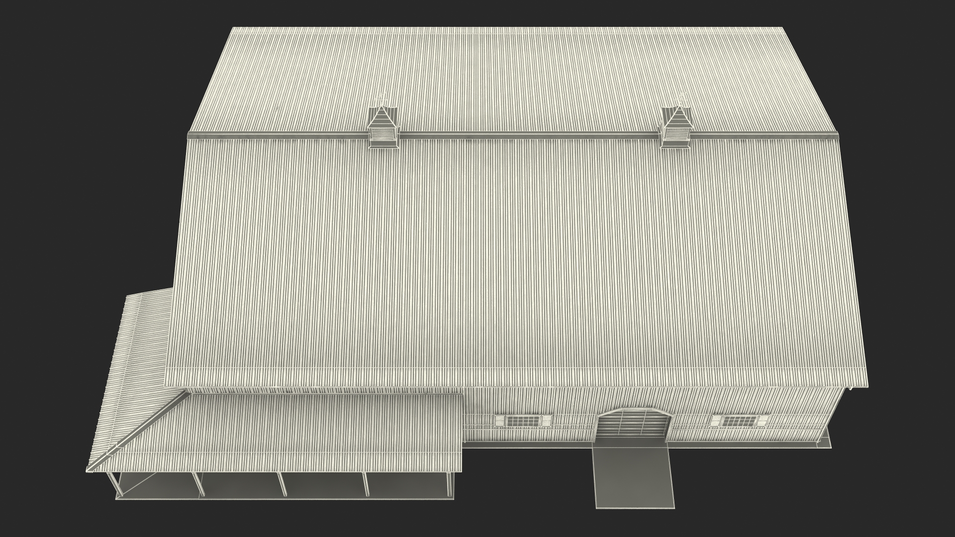 3D Aircraft Storage Hangar model