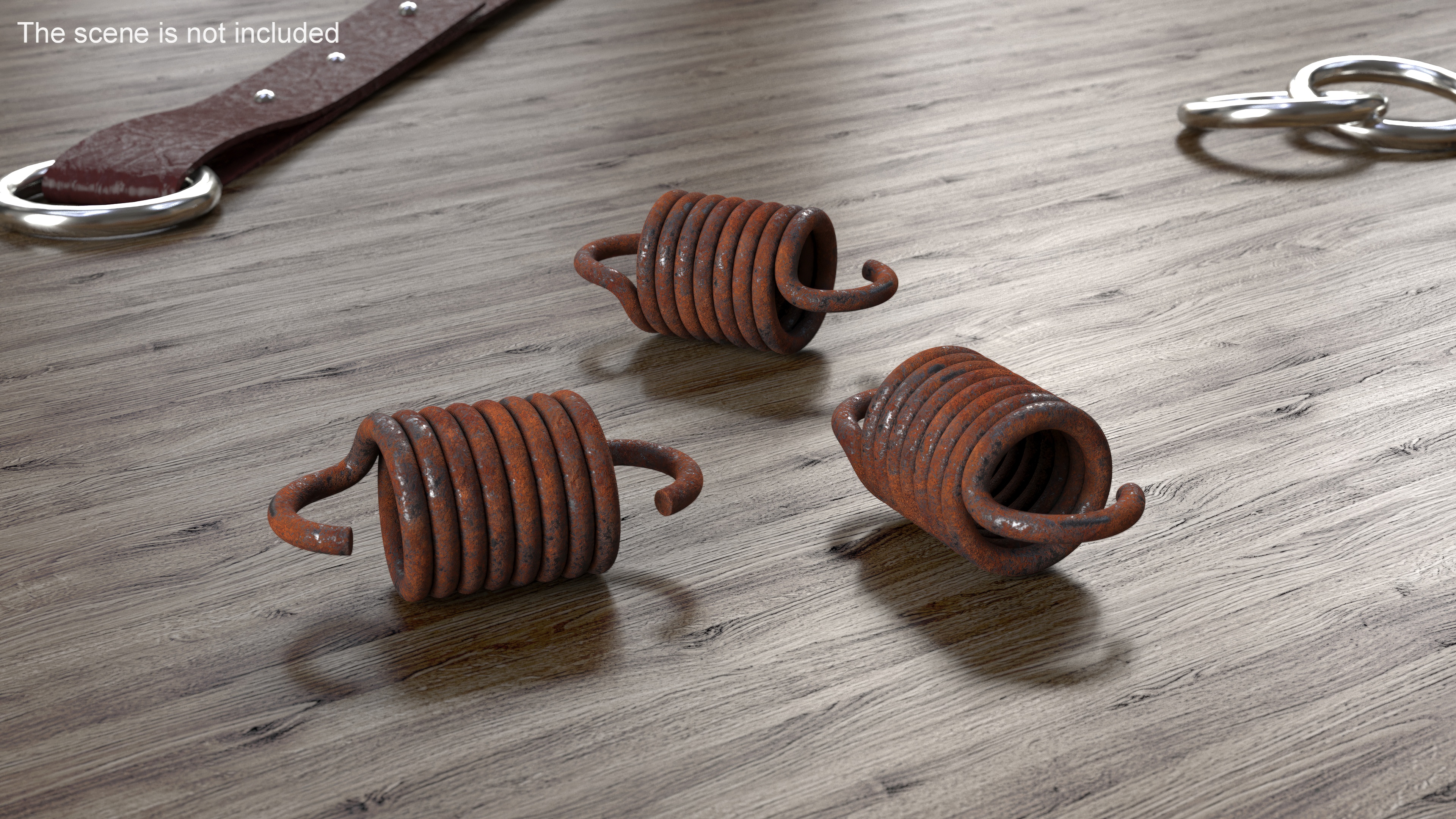 3D Thick Spring Rusty model