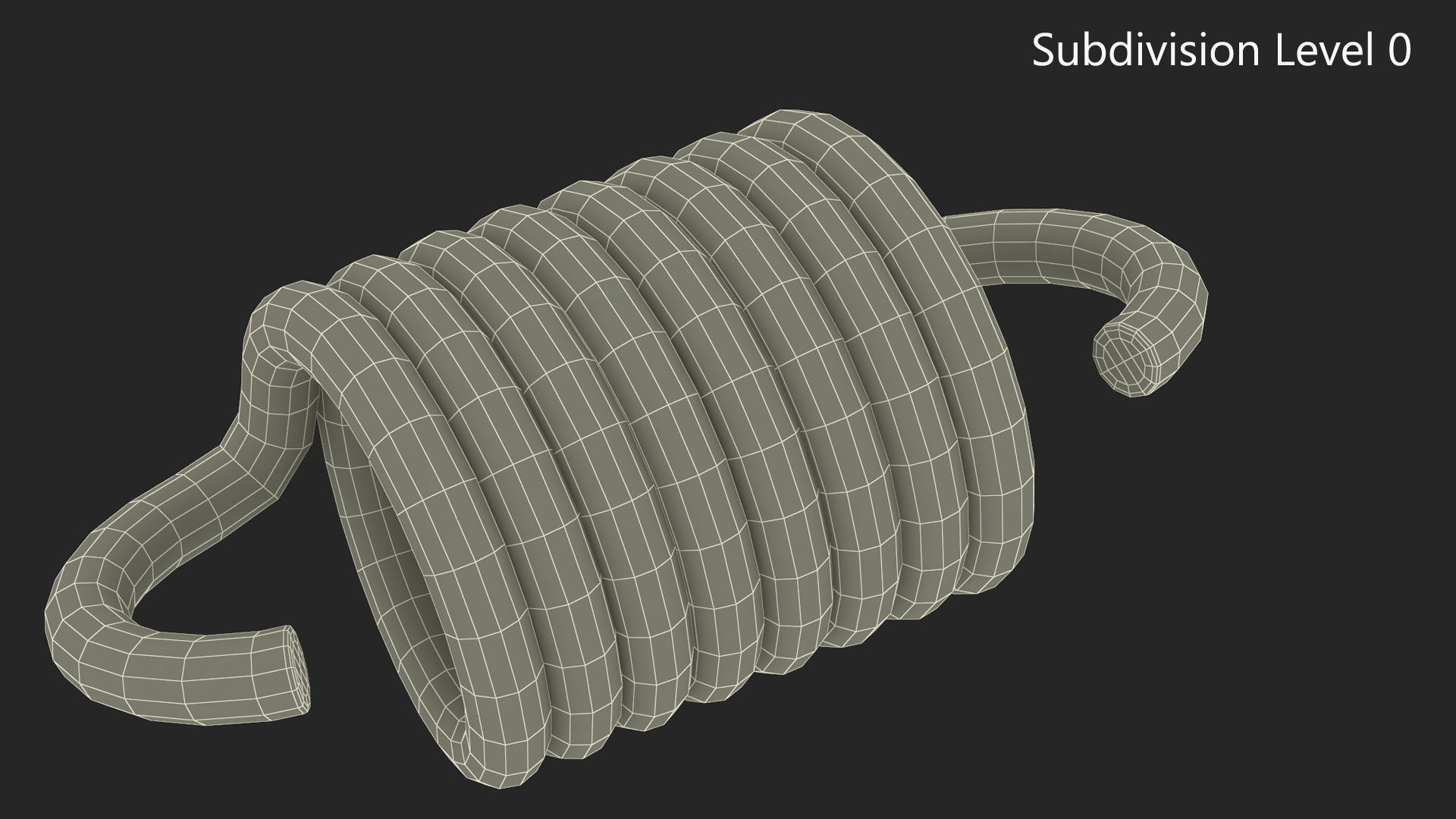 3D Thick Spring Rusty model