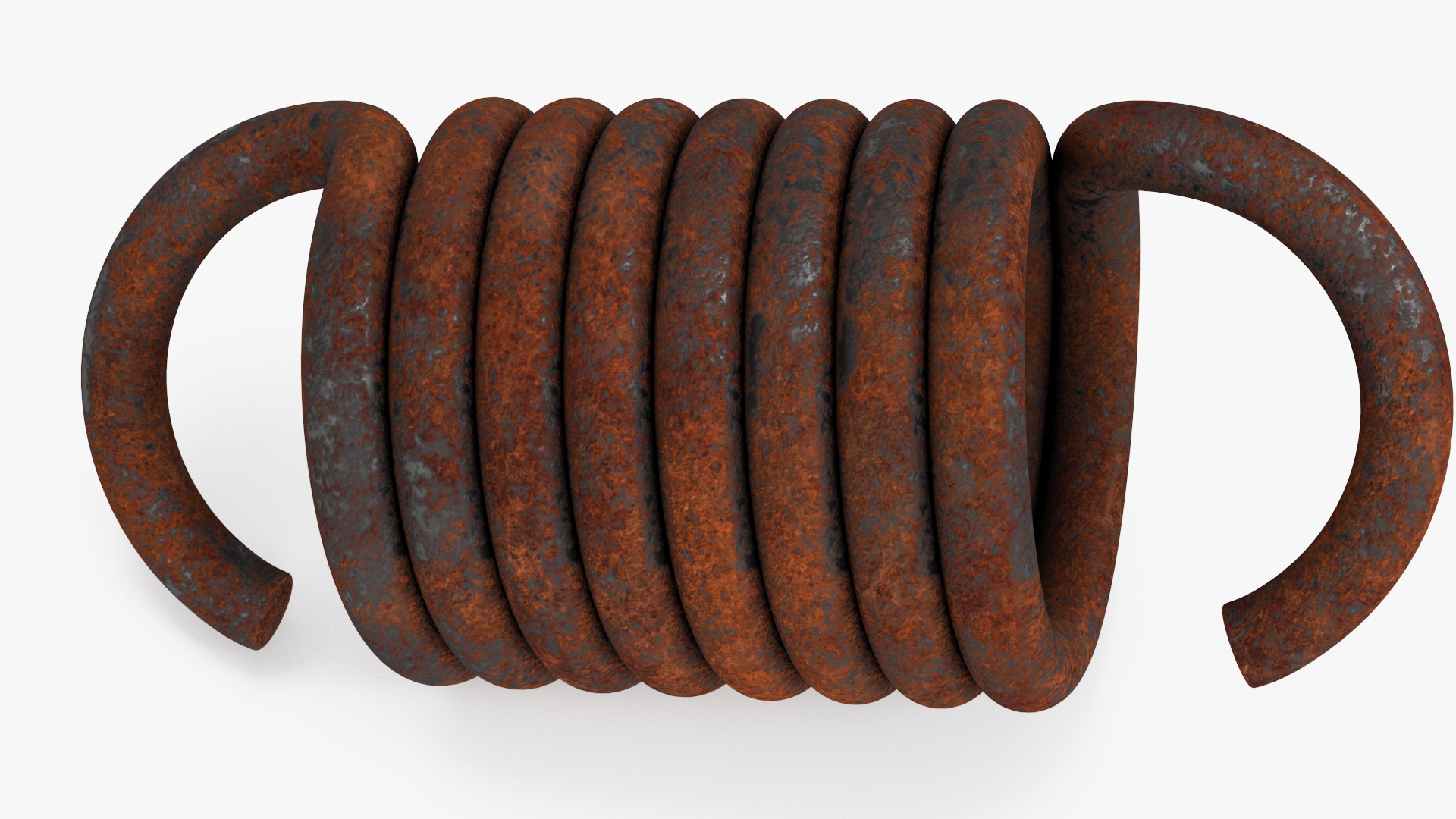 3D Thick Spring Rusty model