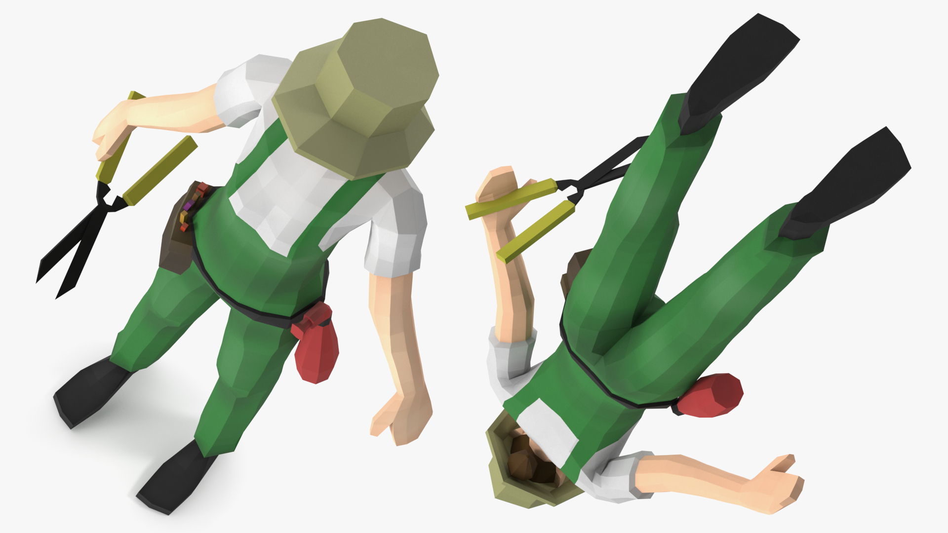 Low Poly Gardener 3D