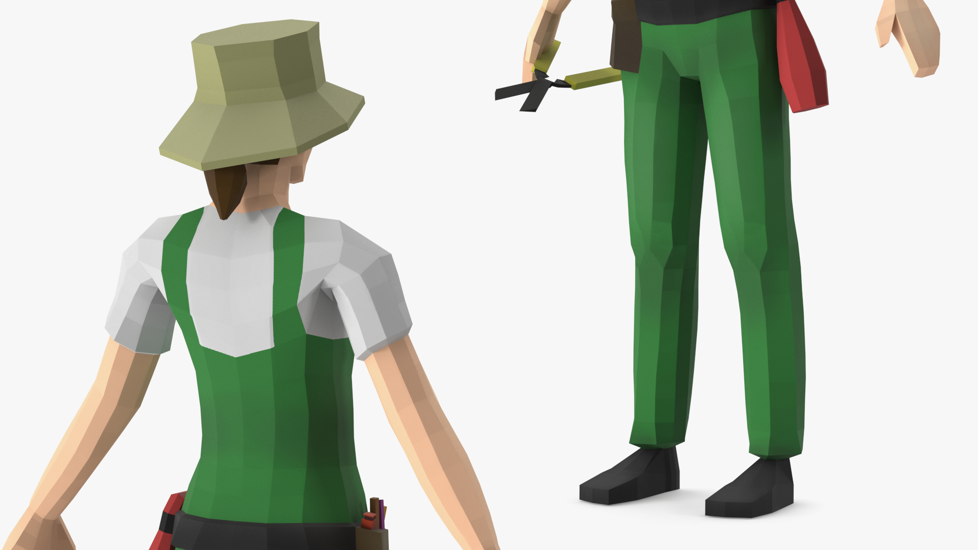 Low Poly Gardener 3D