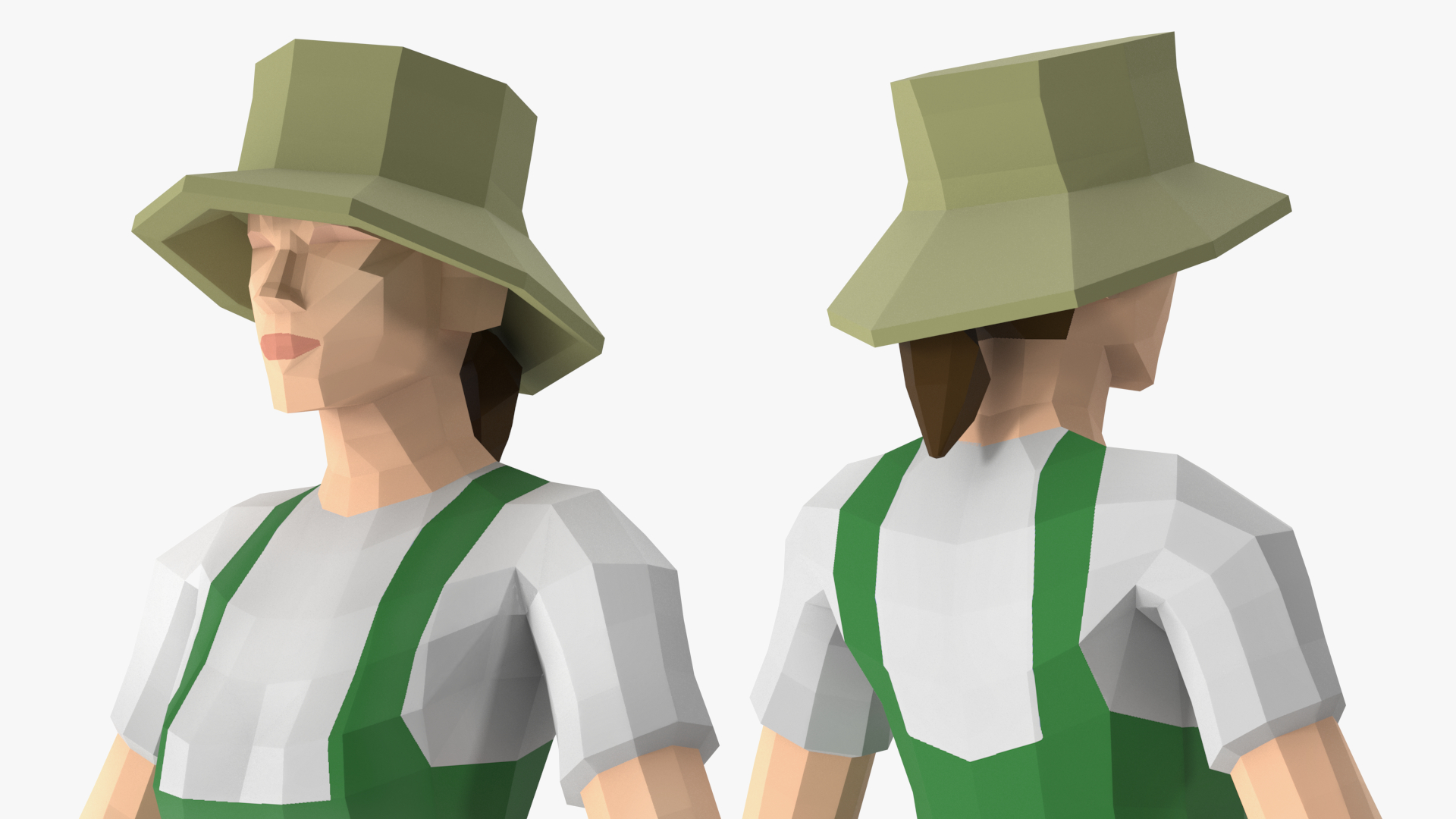 Low Poly Gardener 3D