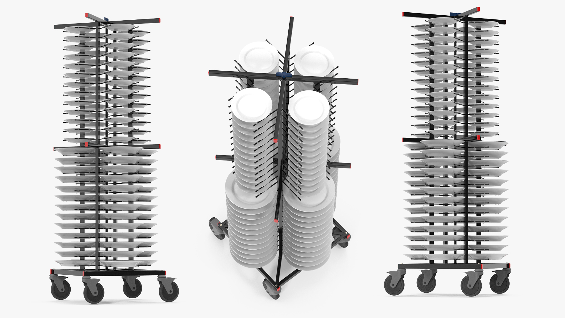 3D Stainless Steel Professional Plate Rack with Plates