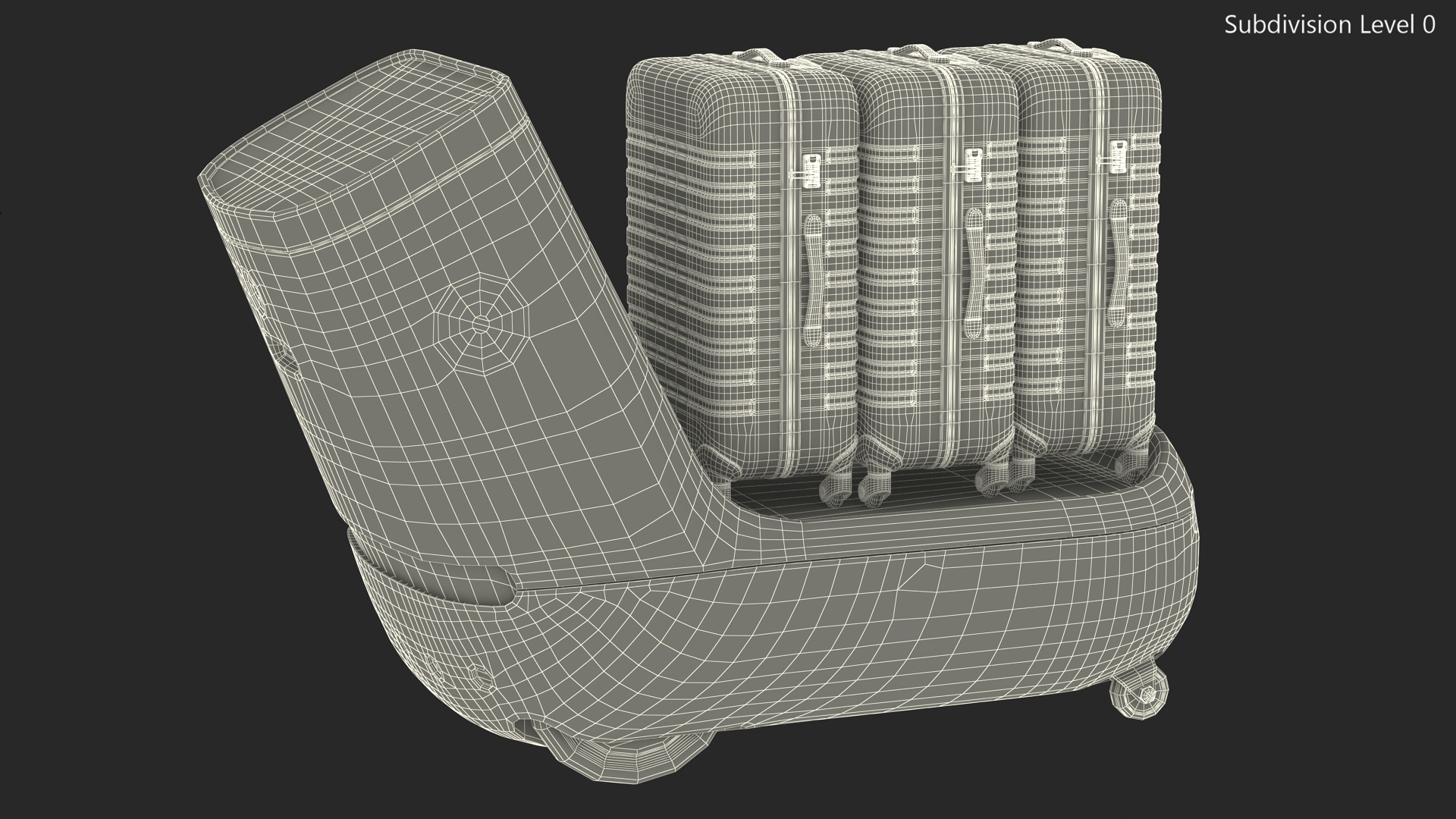 Luggage Bags at KLM Care E Robot 3D