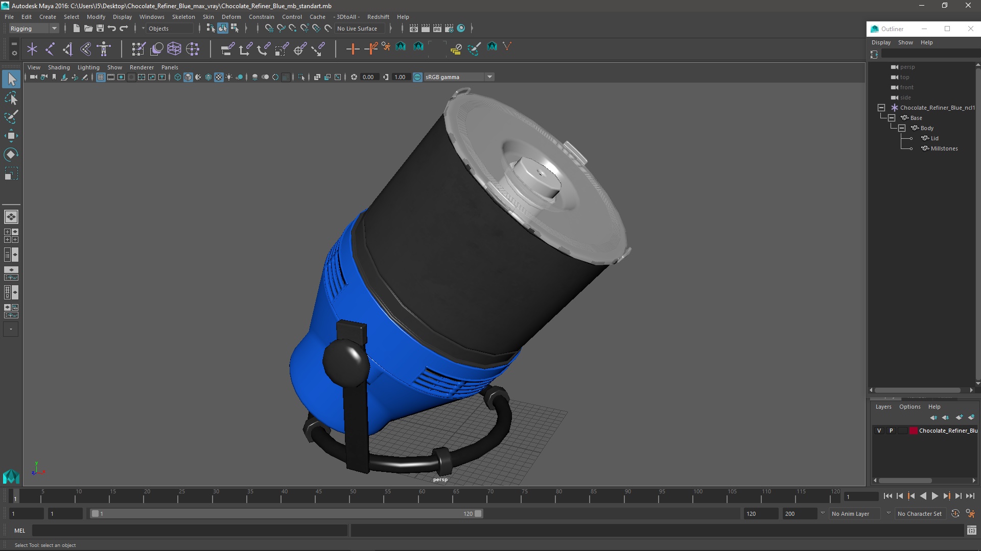 Chocolate Refiner Blue 3D