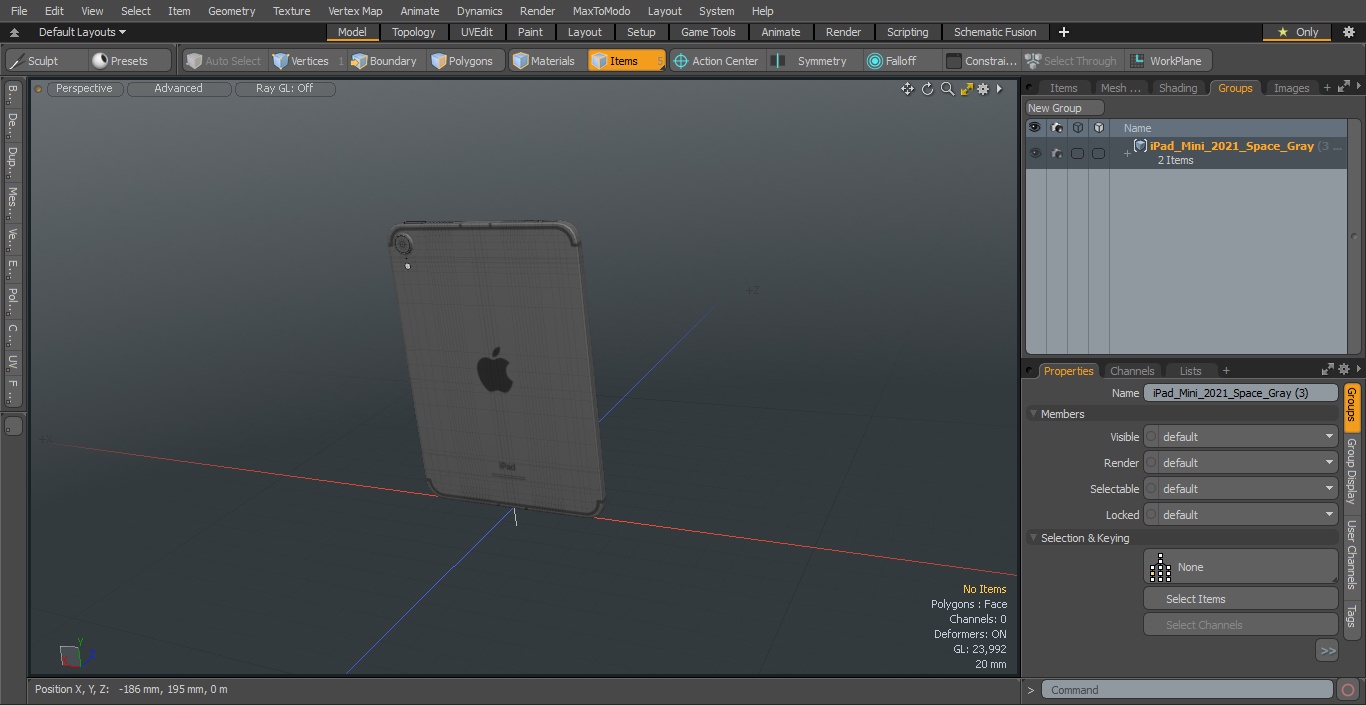 3D model iPad Mini 2021 Space Gray