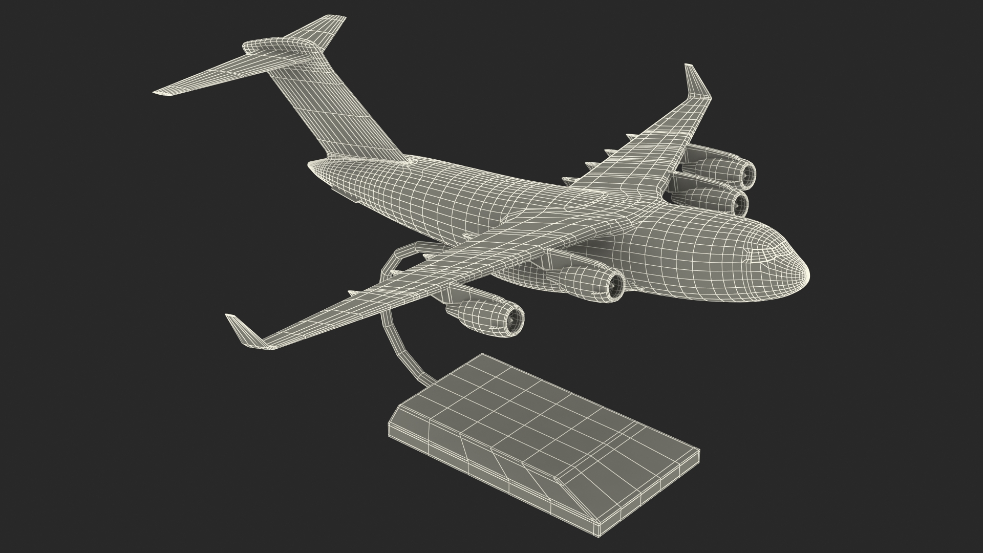 3D Globemaster III Scale Model with Stand model