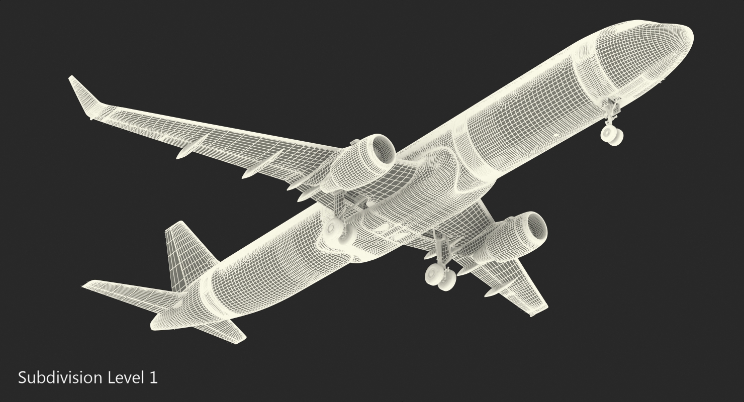 3D Airbus A321 with Interior and Cockpit Delta Air Lines model