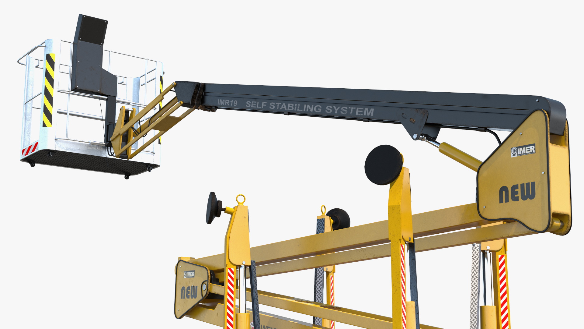 Industrial Articulated Boom Lift Rigged 3D model