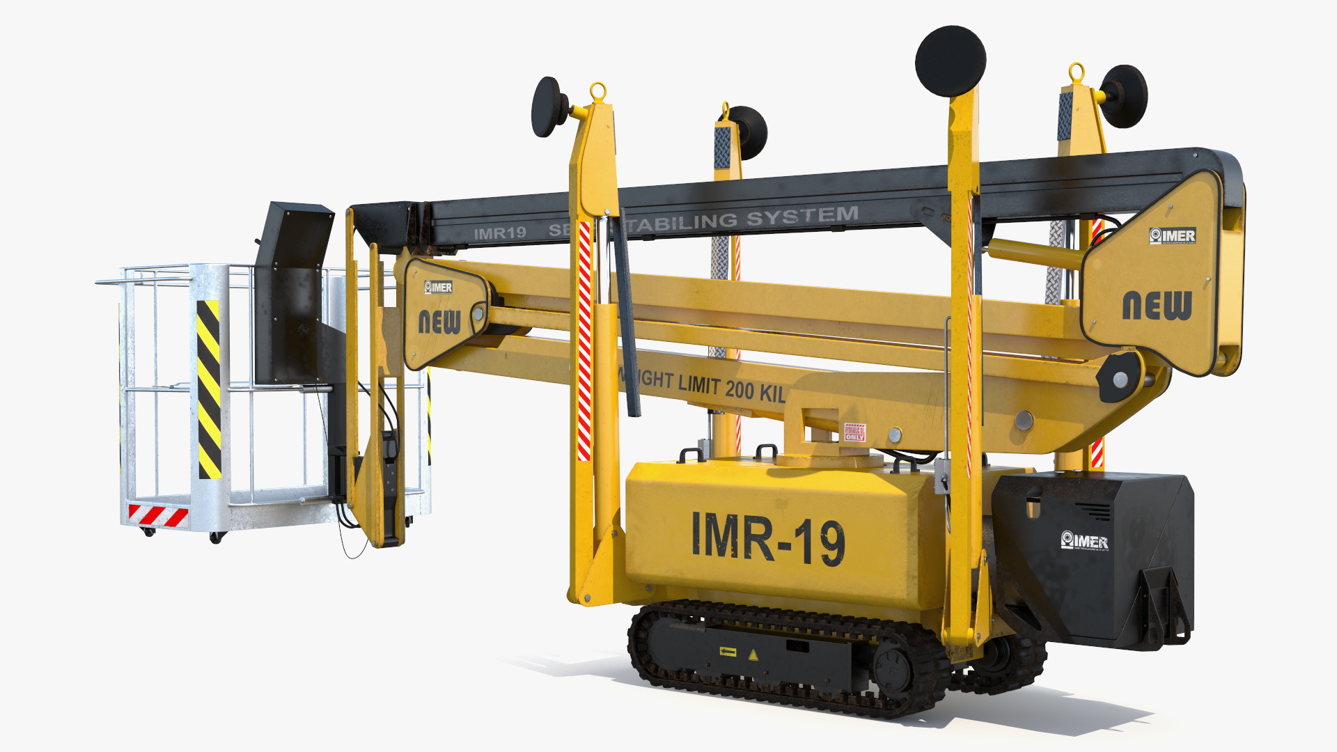 Industrial Articulated Boom Lift Rigged 3D model