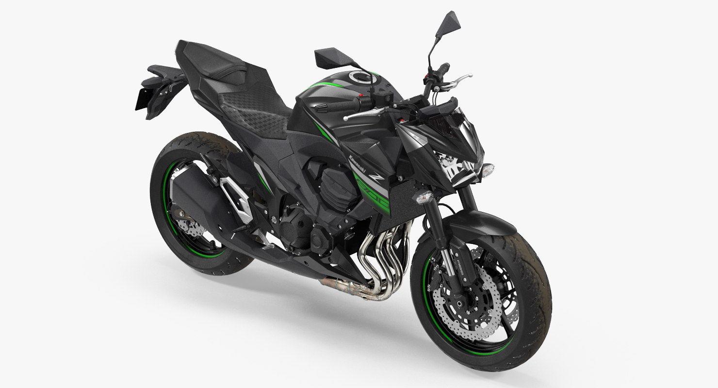 Kawasaki Z800 2016 Green 3D model